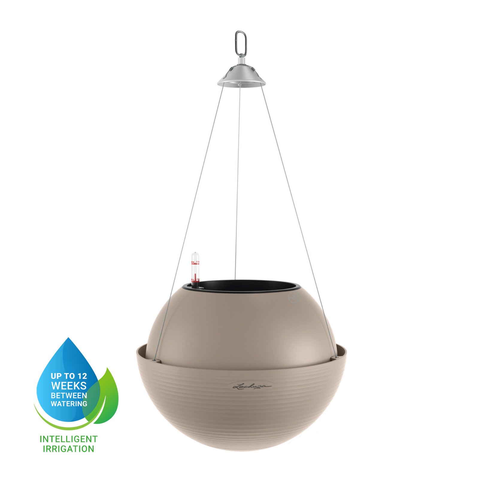 LECHUZA BOLA Color Round Poly Resin Self-watering Planter
