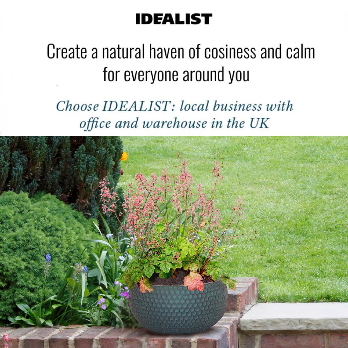 IDEALIST Lite Honeycomb Style Bowl Outdoor Planter