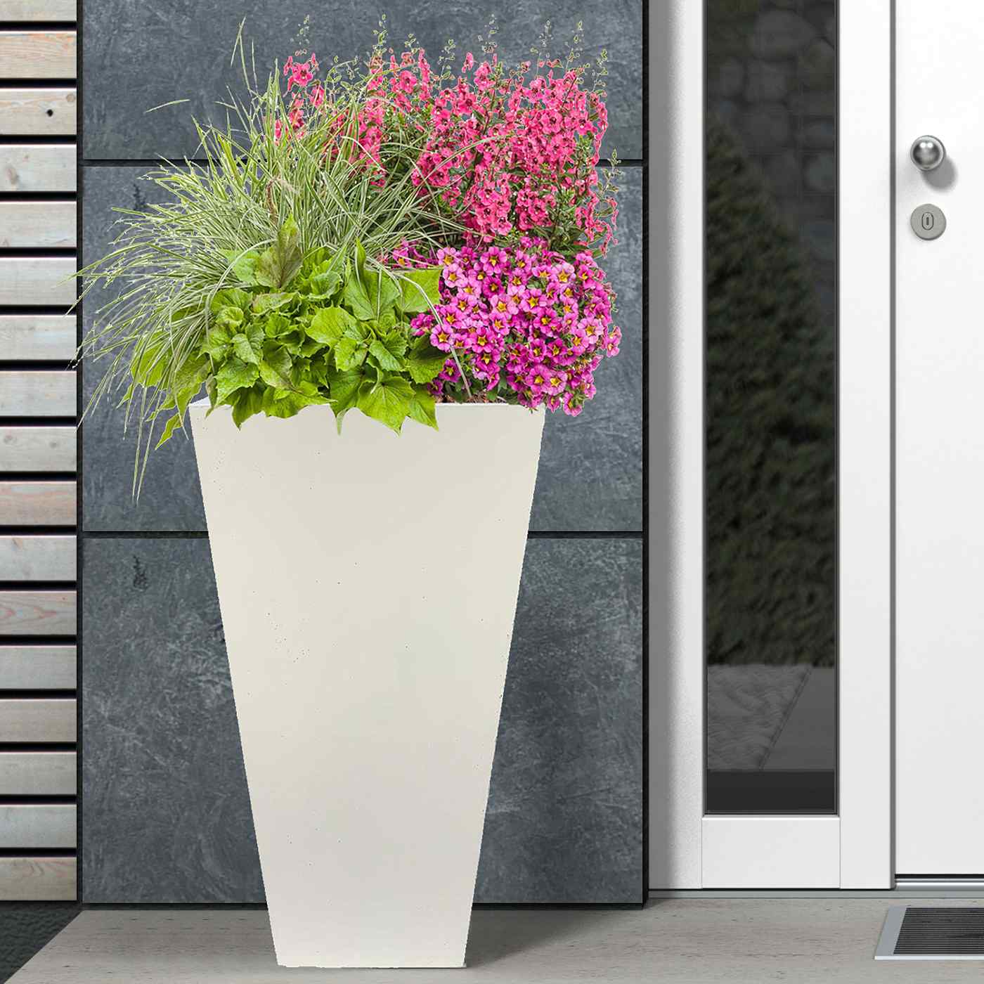 IDEALIST Lite Tall Tapered Contemporary Light Concrete Planter