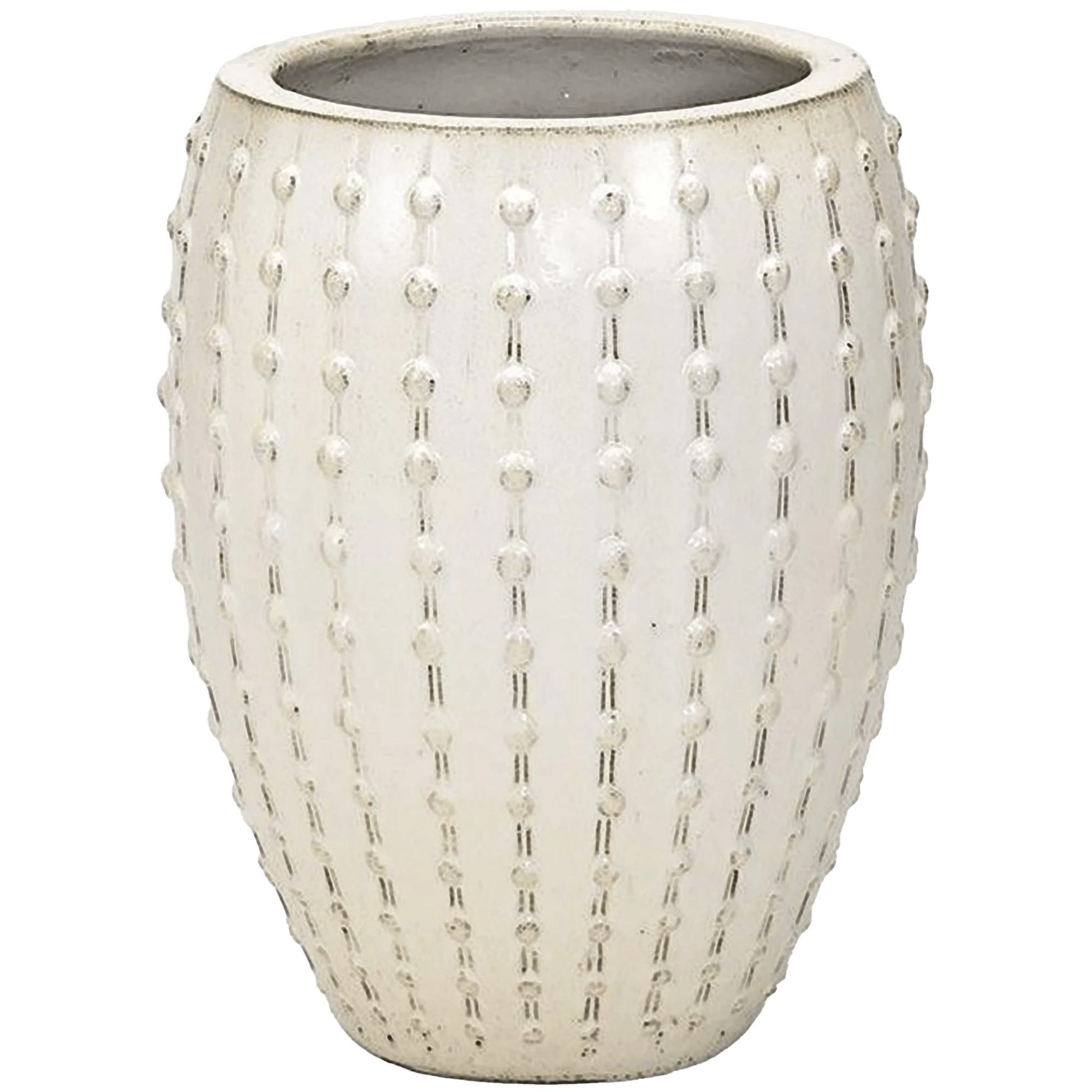 Ceramic Round Tall Bump Glossy Planter Pot In/Out