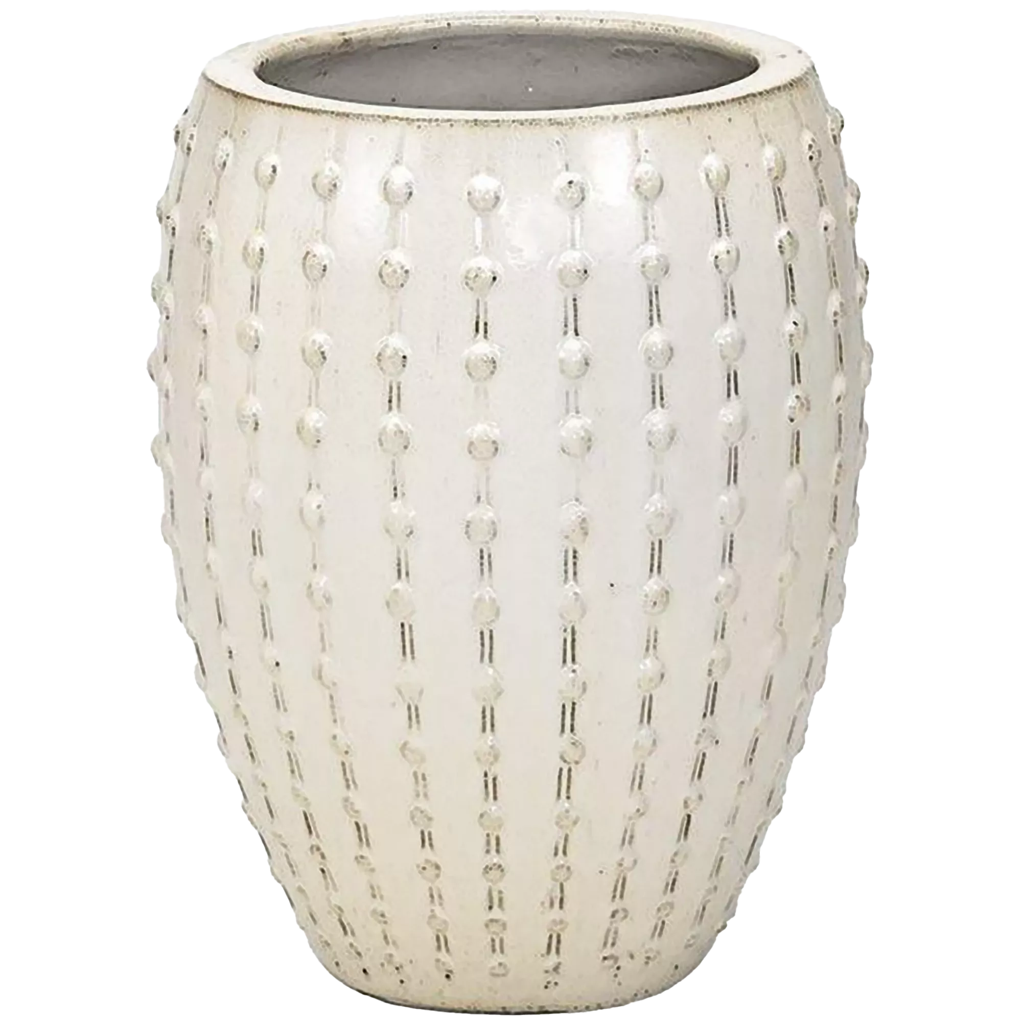 Ceramic Round Tall Bump Glossy Planter Pot In/Out