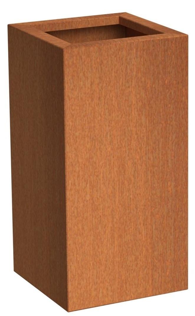 Andes High Cube Corten Steel Outdoor Planter
