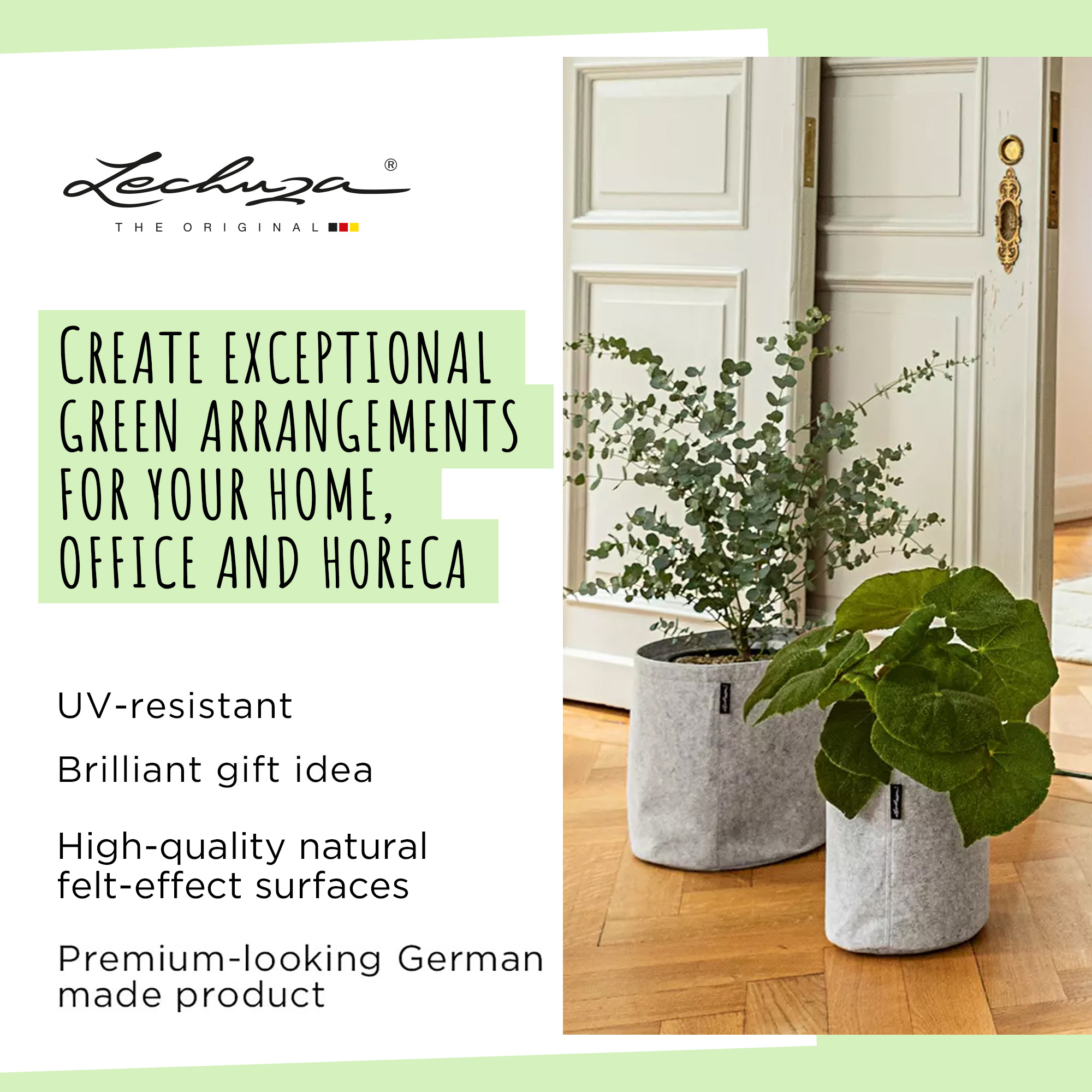 LECHUZA TRENDCOVER Round Self-watering Planter