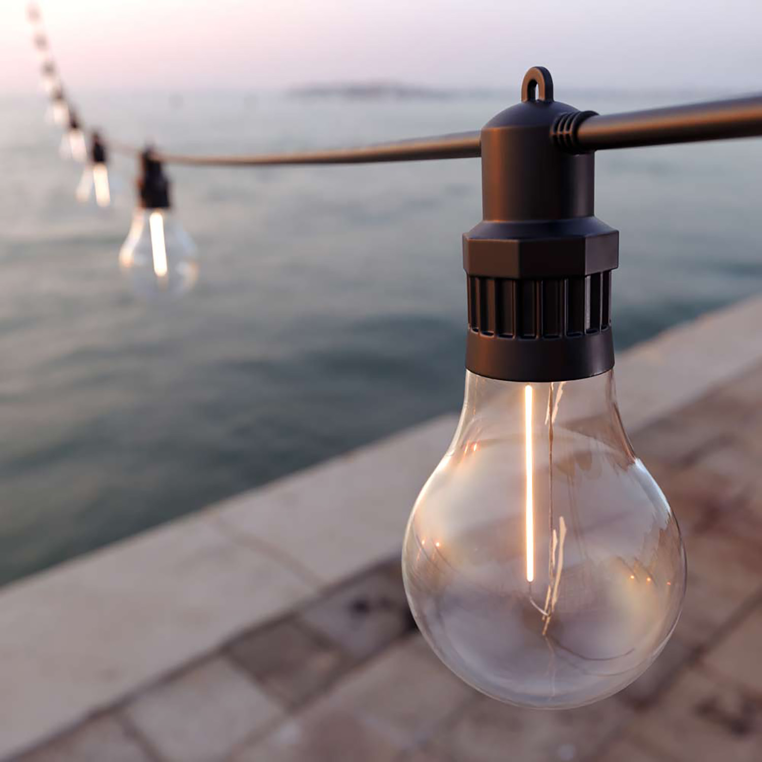 Edinburgh USB Premium Solar Outdoor Garland with Lights