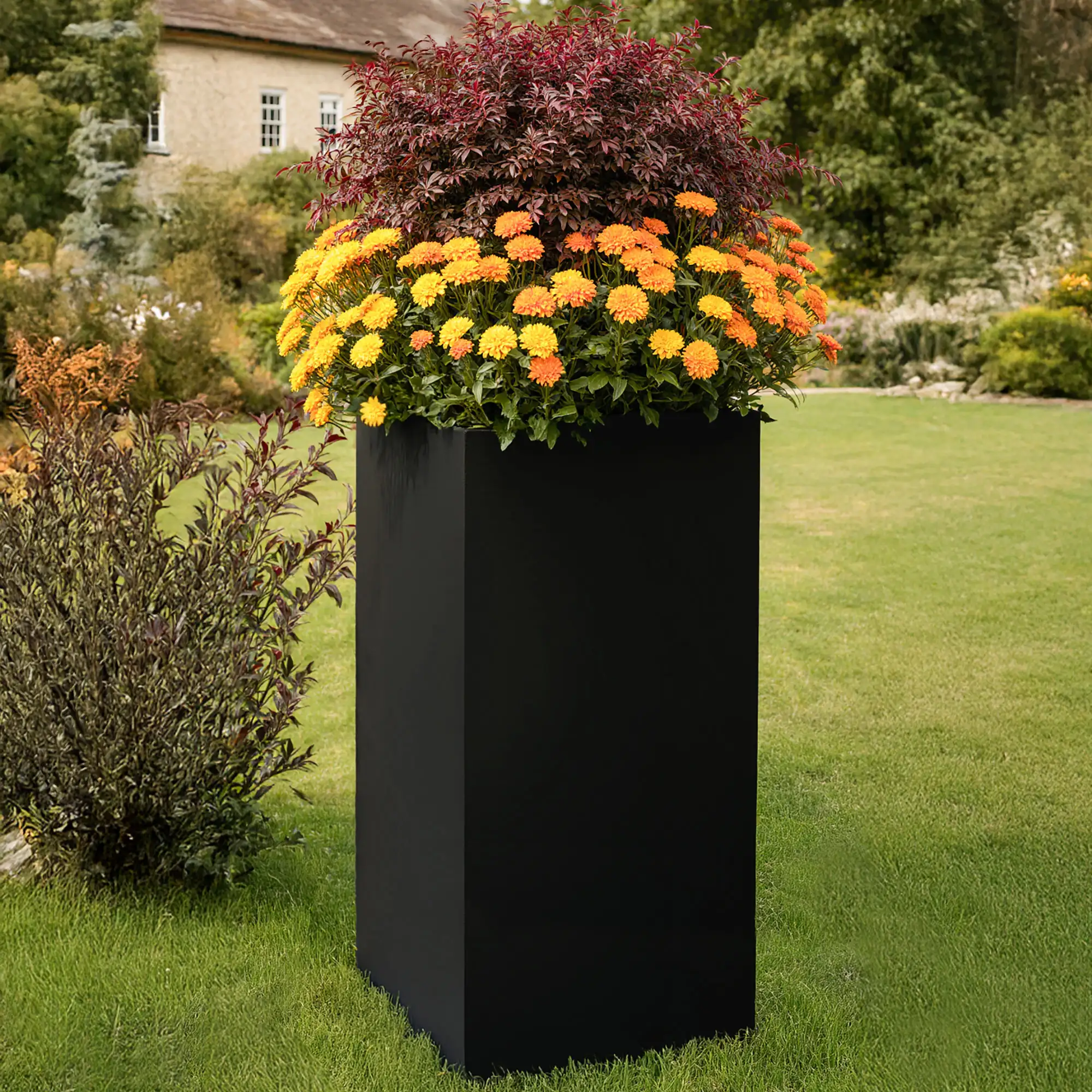 IDEALIST Lite Tall Square Contemporary Light Concrete Planter