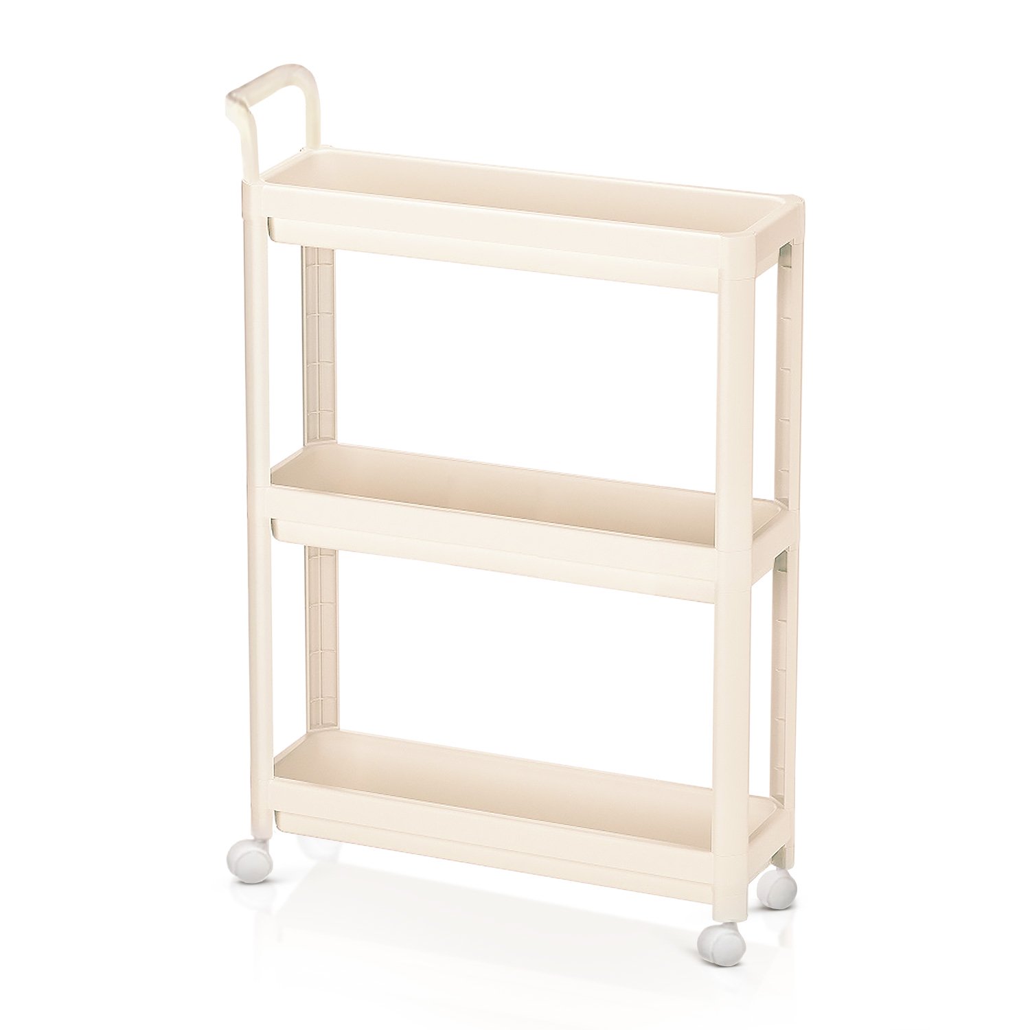 Kitchen Bath Trolley Tiered Multi-purpose Plastic Organiser with Handle and Wheels by Froppi