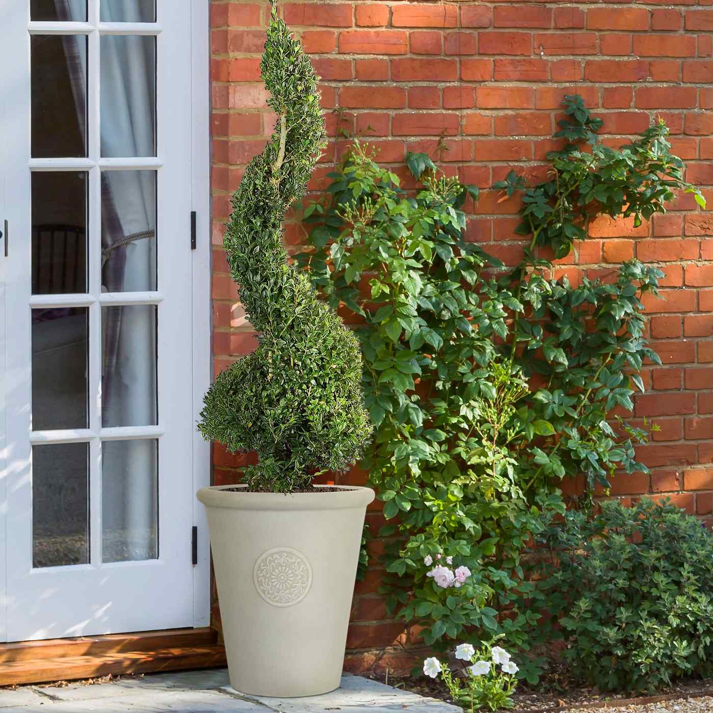 IDEALIST Lite Rustic Style Rolled Rim Vase Outdoor Planter