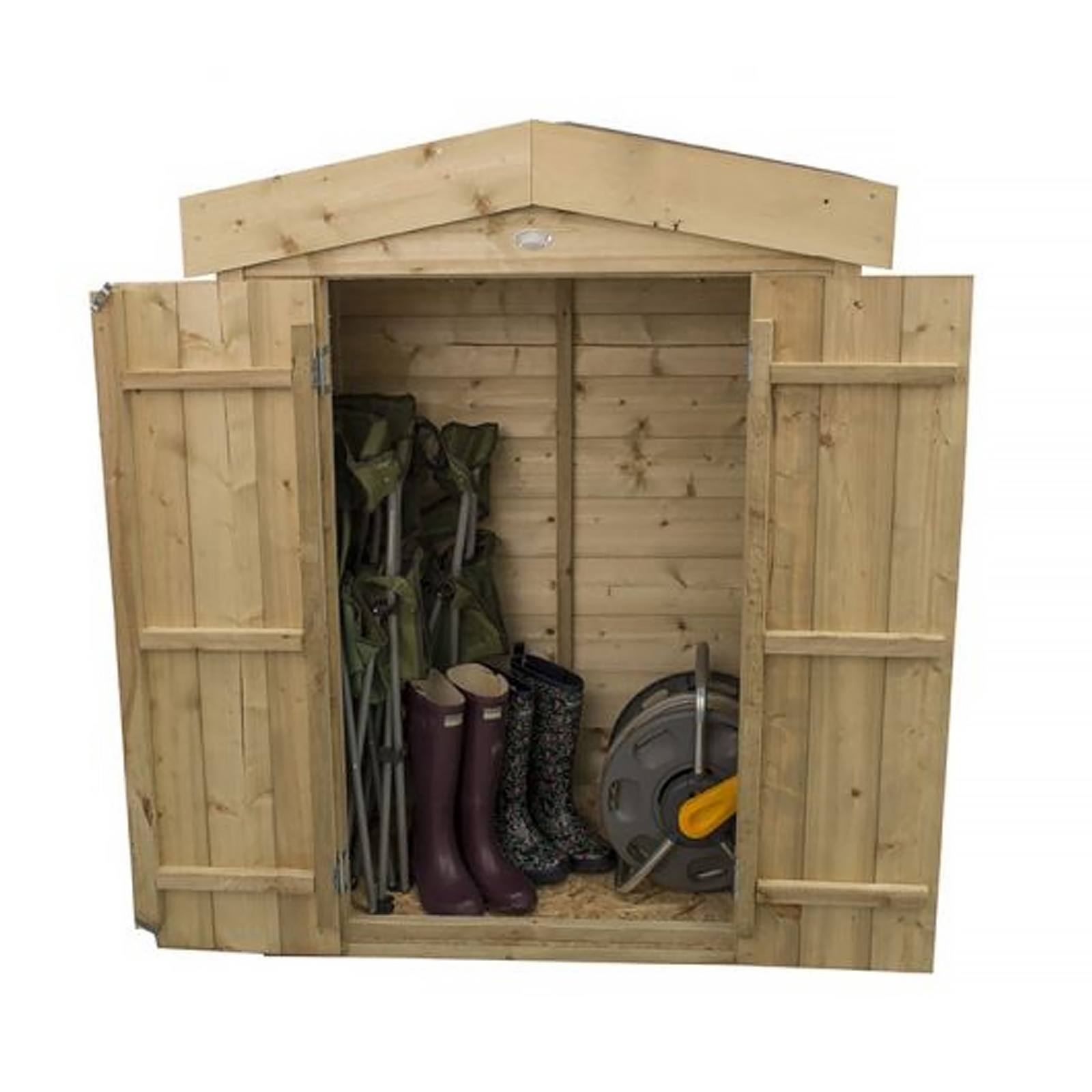 Installed Outdoor Pressure Treated Wooden Shiplap Pent Garden Store by Forest Garden