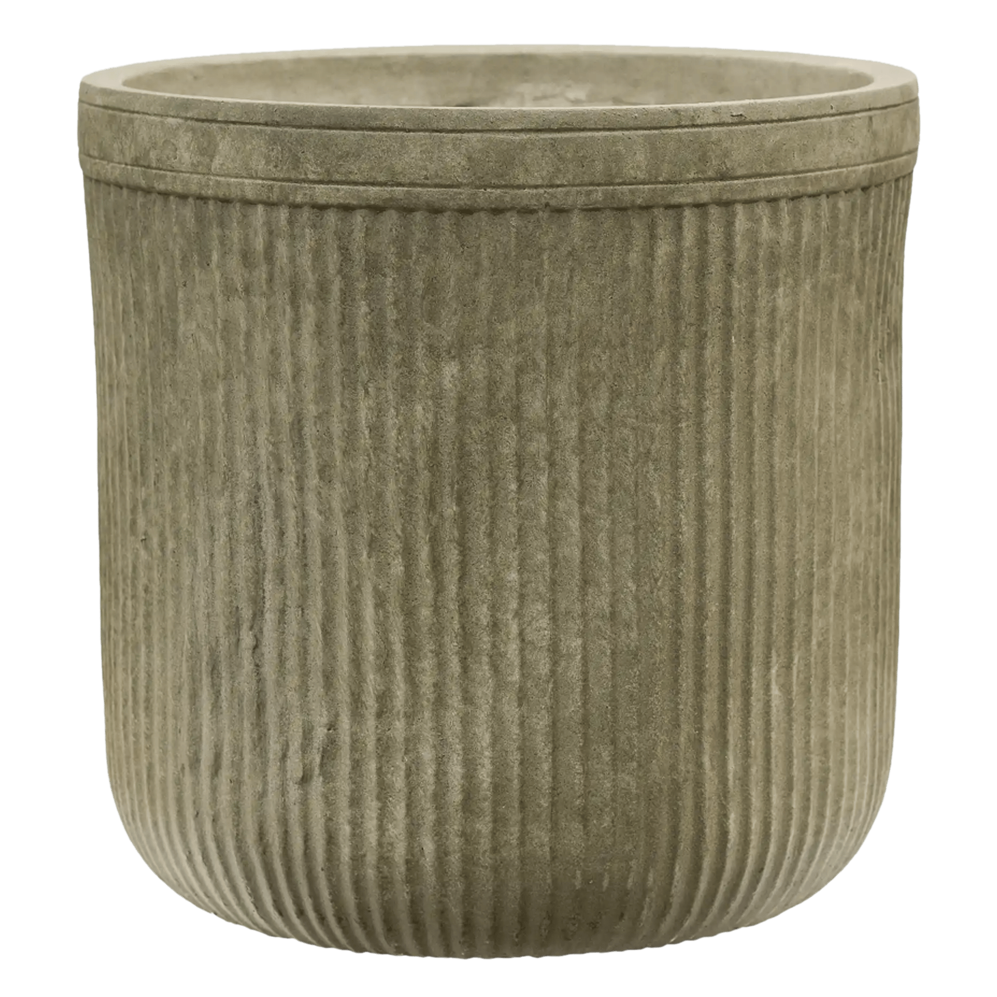 Vertical Rib Fibreclay Cylinder Planter | Indoor and Outdoor Plant Pot