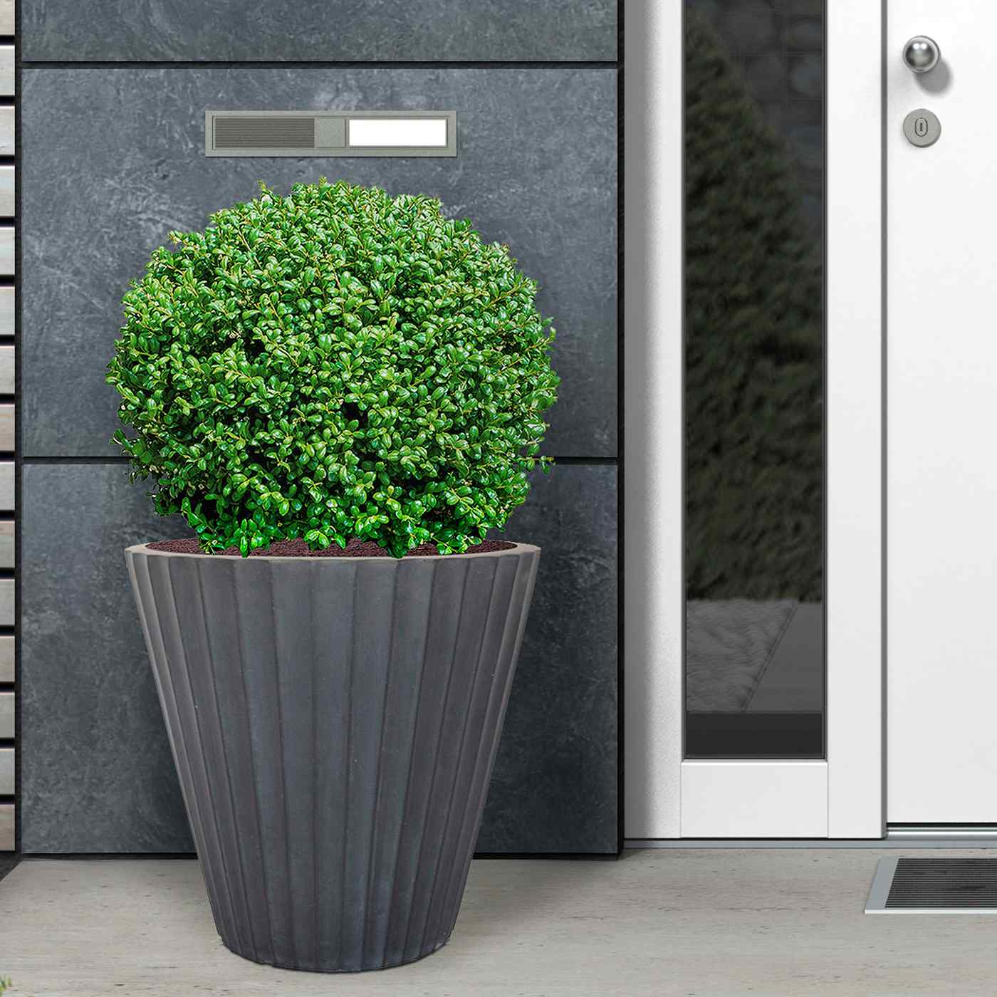 IDEALIST Lite Vintage Ribbed Round Vase Outdoor Planter