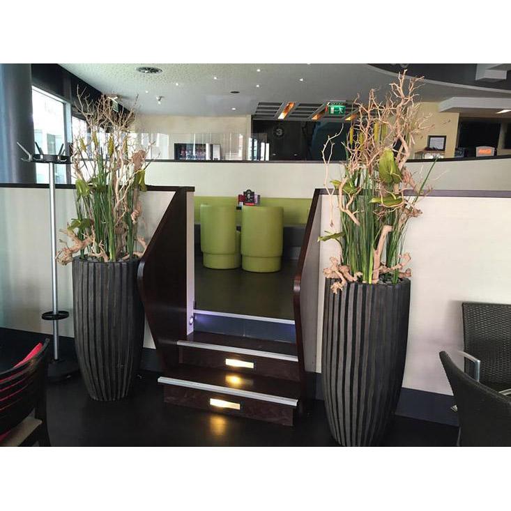 Sahara Round Tall Polystone Outdoor Planter