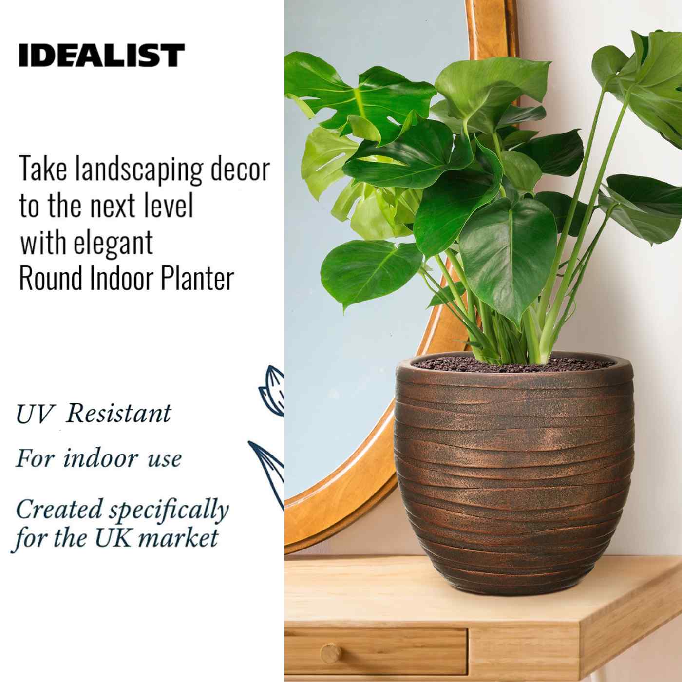IDEALIST Lite Row Style Round Indoor Planter