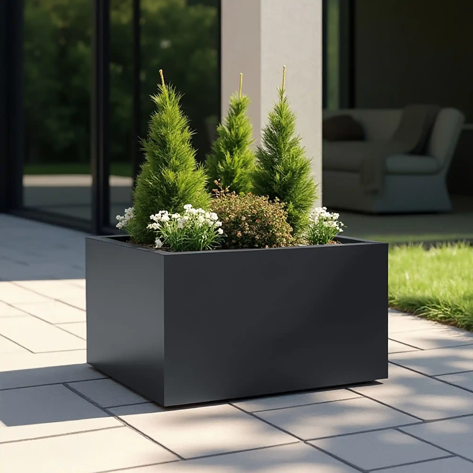 AXIS Trough Outdoor Fiberglass Planter