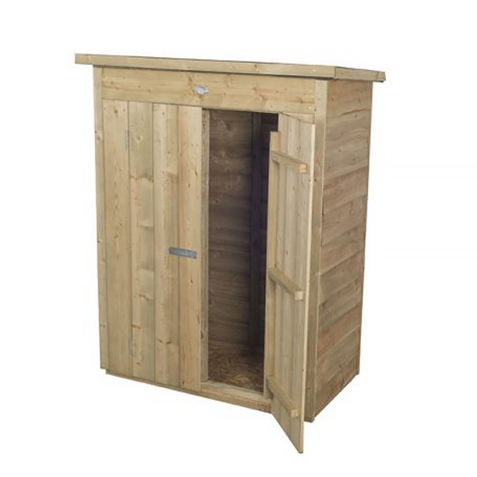 Installed Outdoor Pressure Treated Wooden Overlap Pent Garden Store by Forest Garden