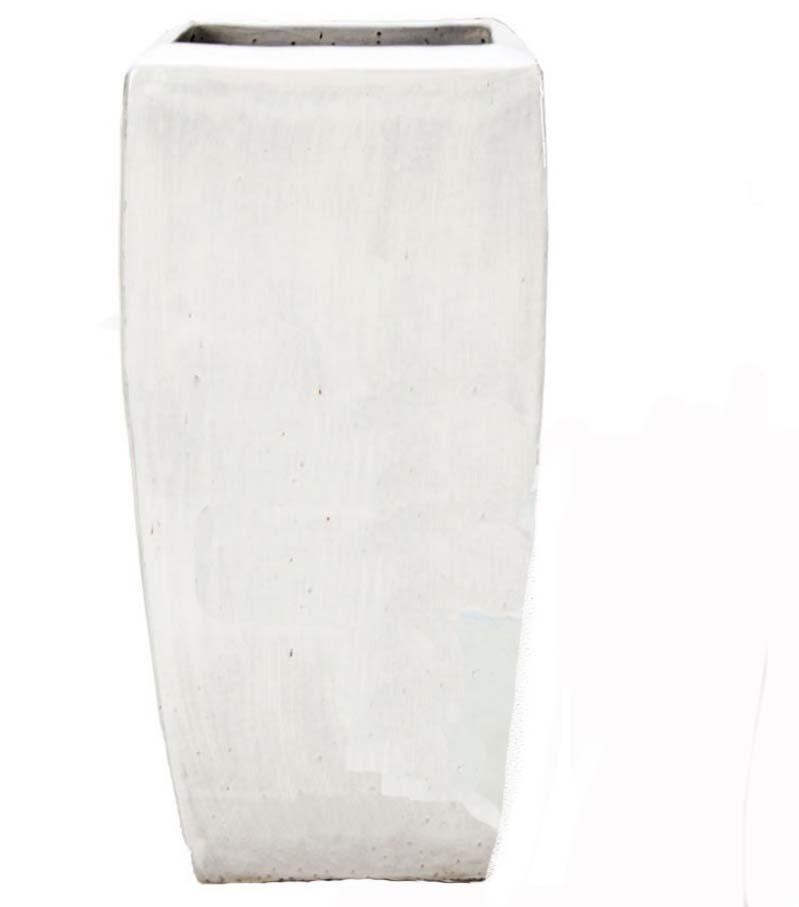 Ceramic De Luxe Square Tall Planter Pot In/Out