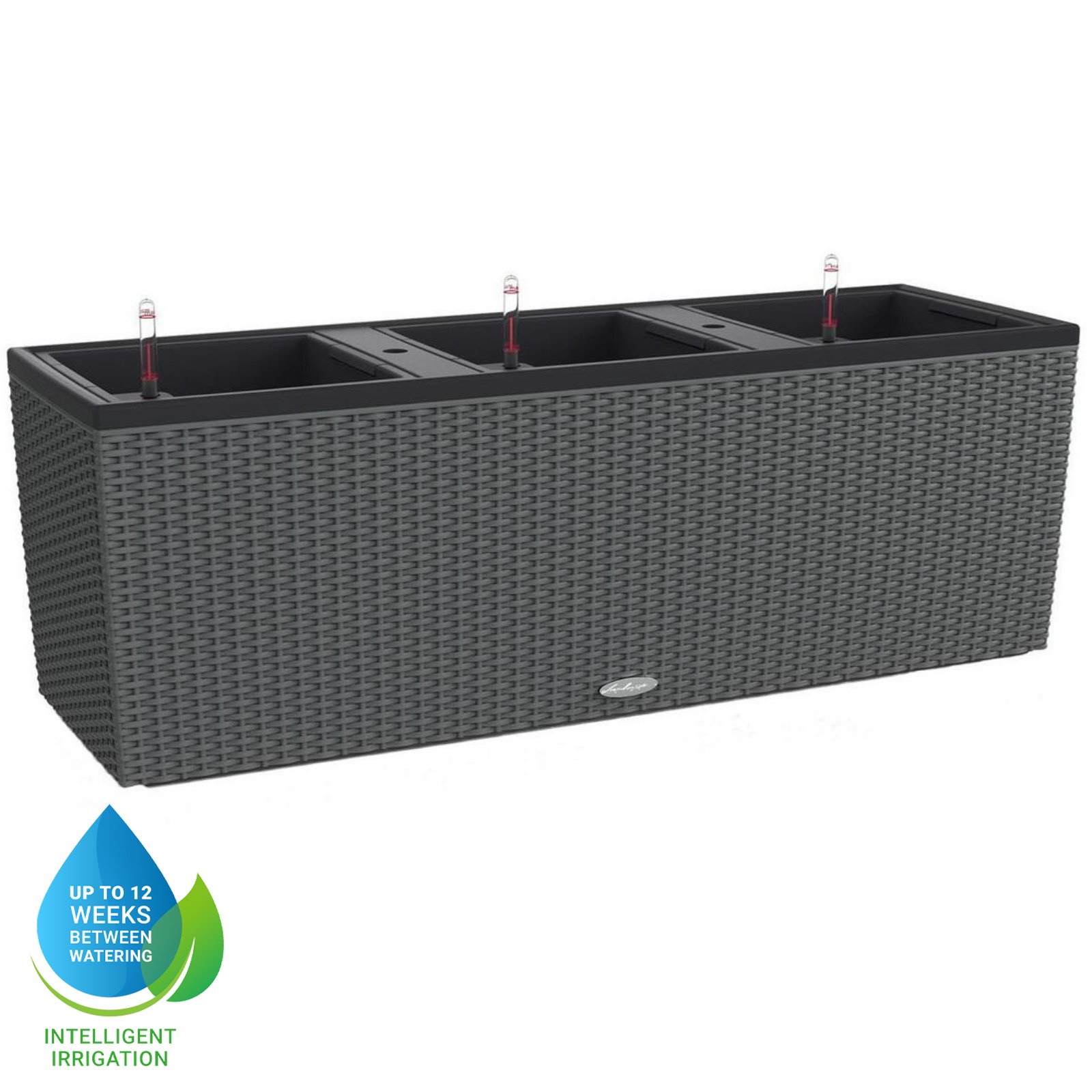 LECHUZA TRIO Cottage Trough Poly Resin Self-watering Planter