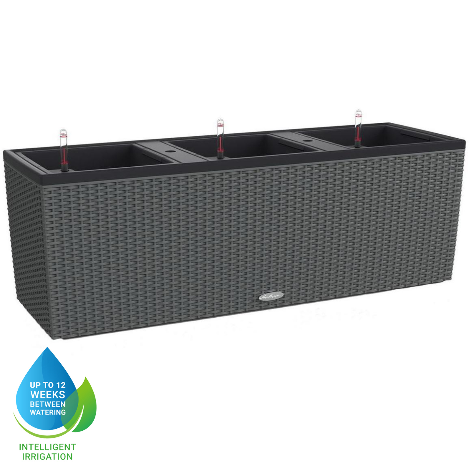 LECHUZA TRIO Cottage Trough Poly Resin Self-watering Planter