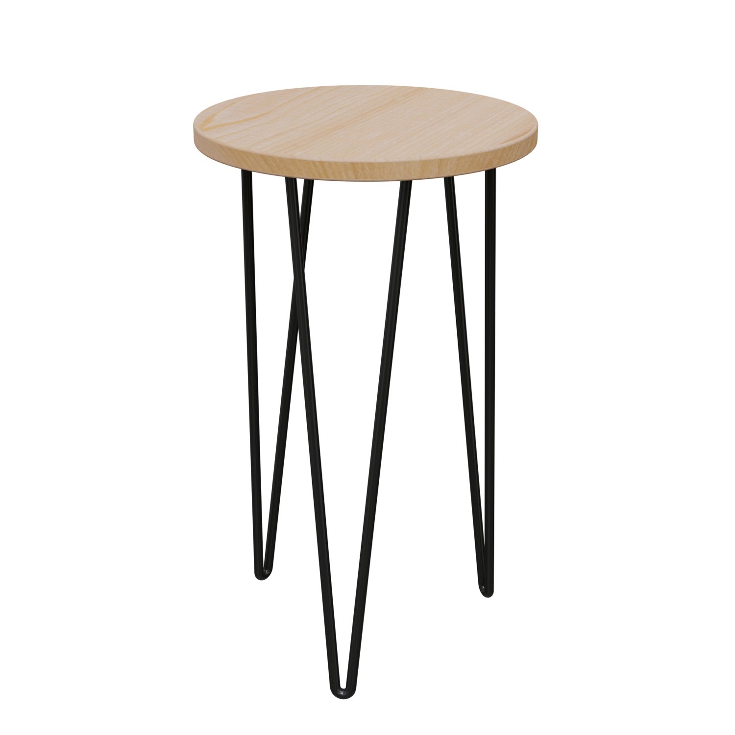 Mid Century Plant Stand with Bamboo Wood Top