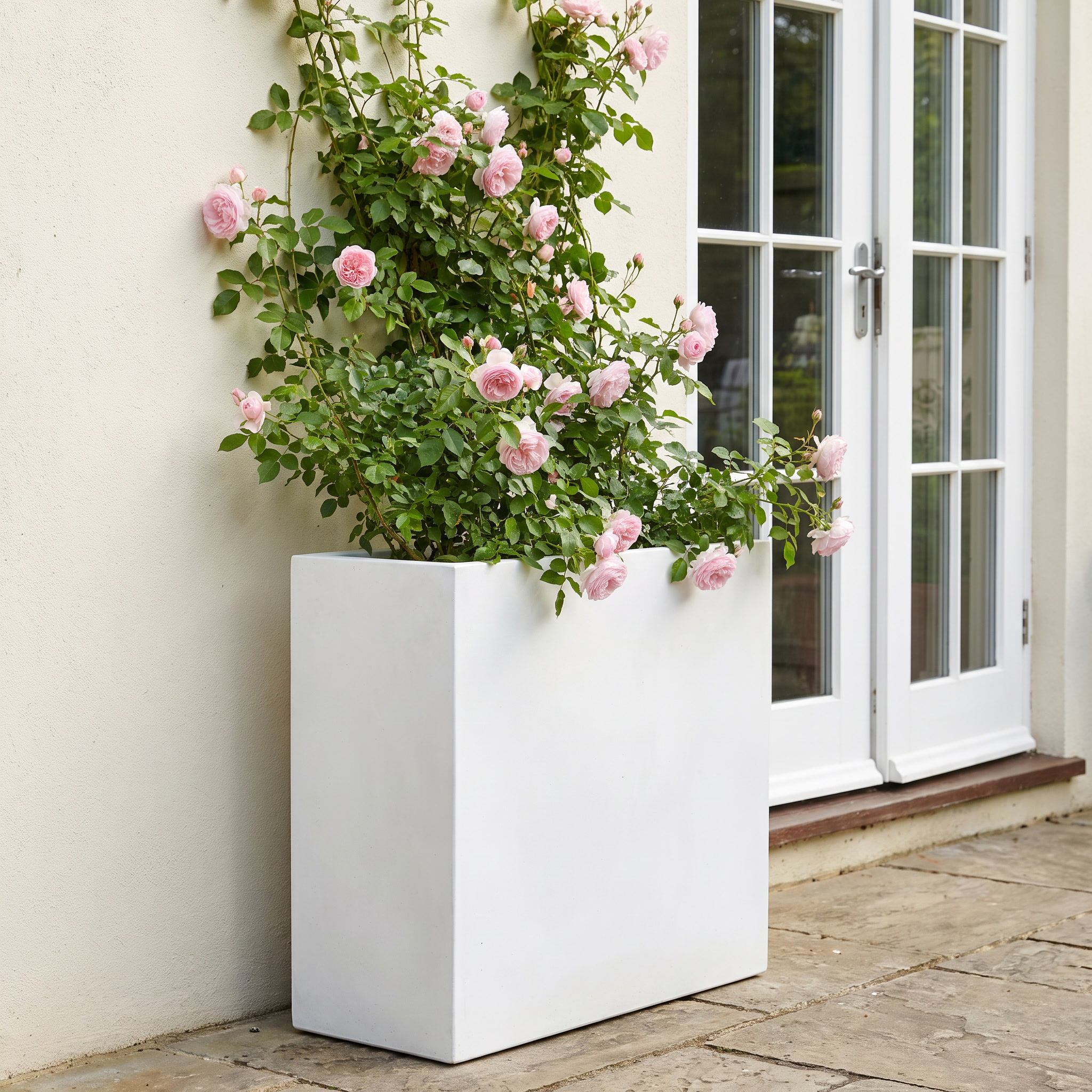 IDEALIST Lite Narrow Contemporary Light Concrete Trough Planter