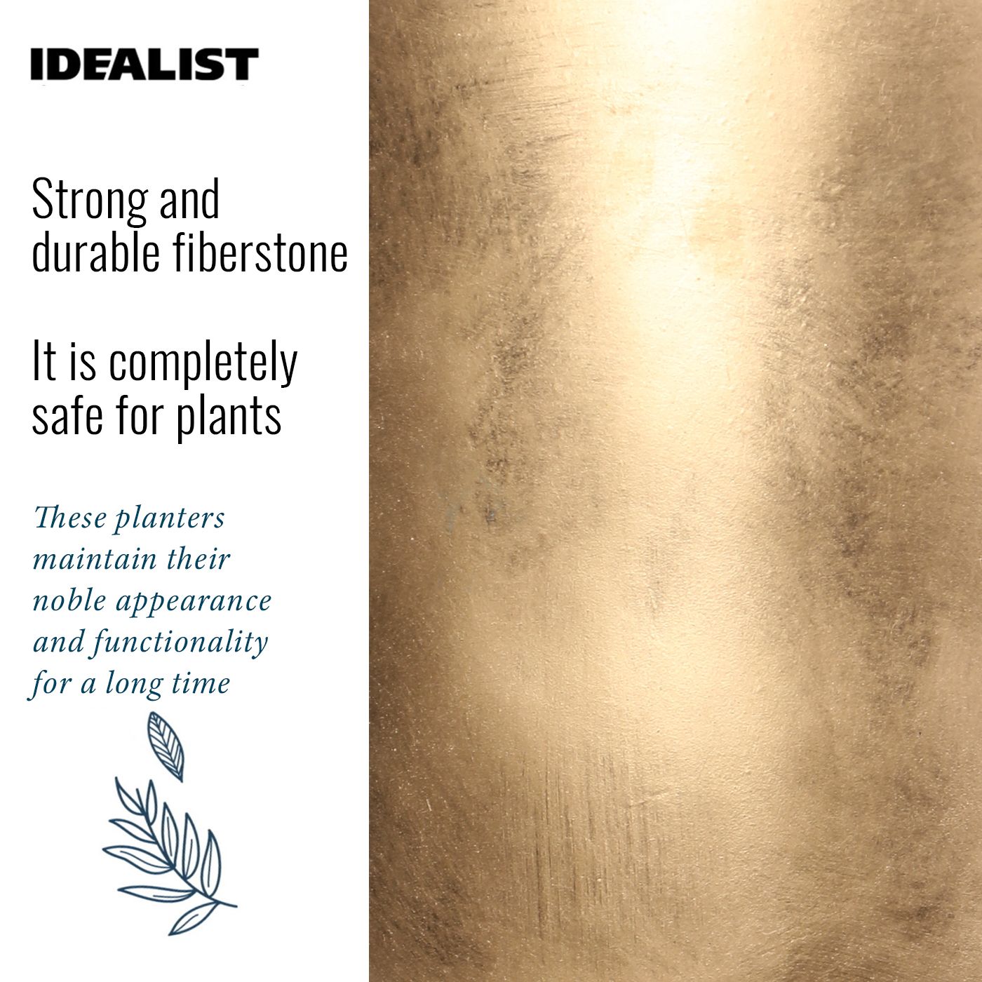 IDEALIST Lite Round Planter on Legs, Round Pot Plant Stand Indoor