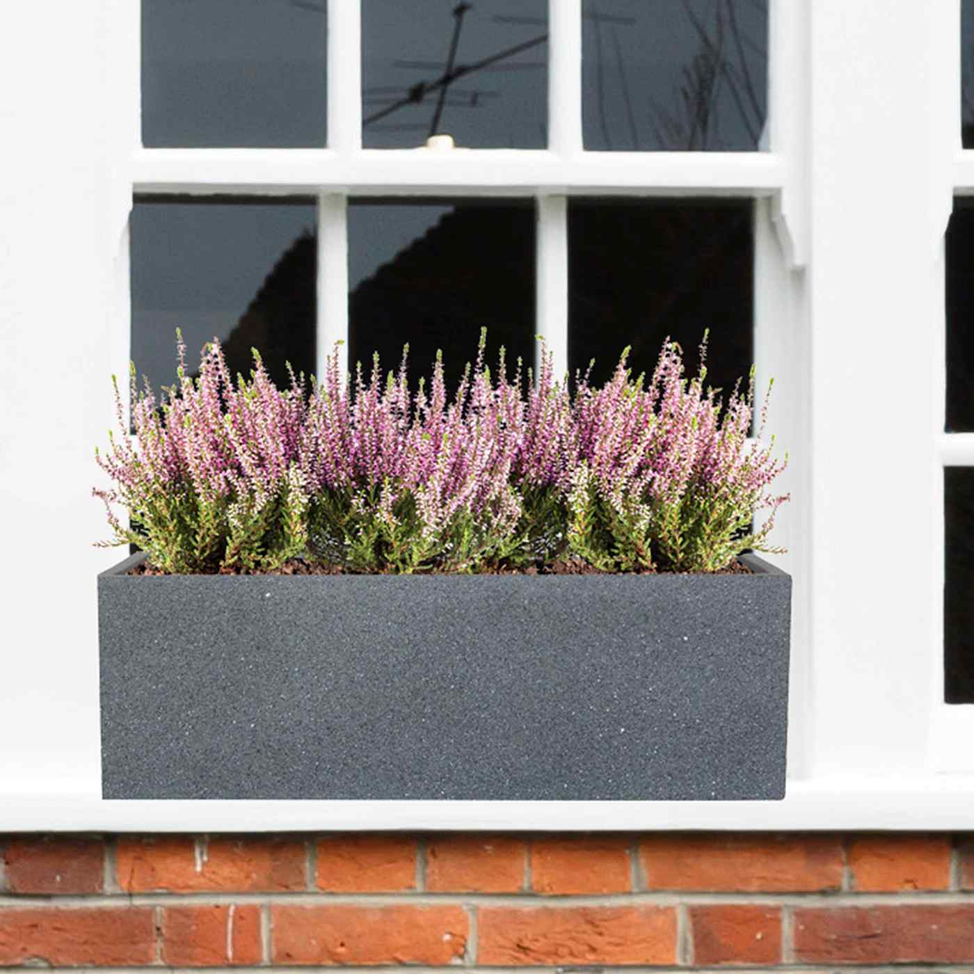 IDEALIST Lite Textured Concrete Effect Trough Outdoor Planter