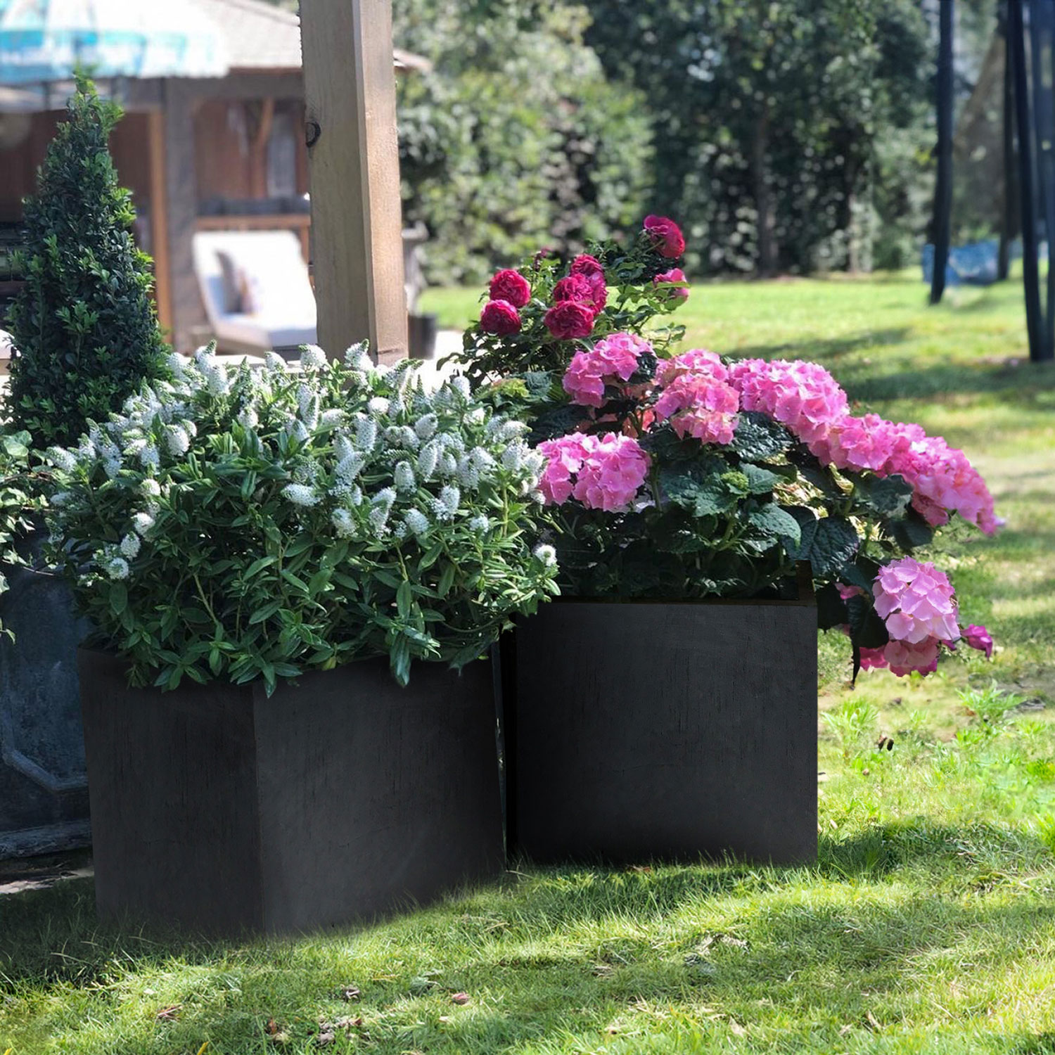 IDEALIST Lite Square Box Contemporary Light Concrete Planter