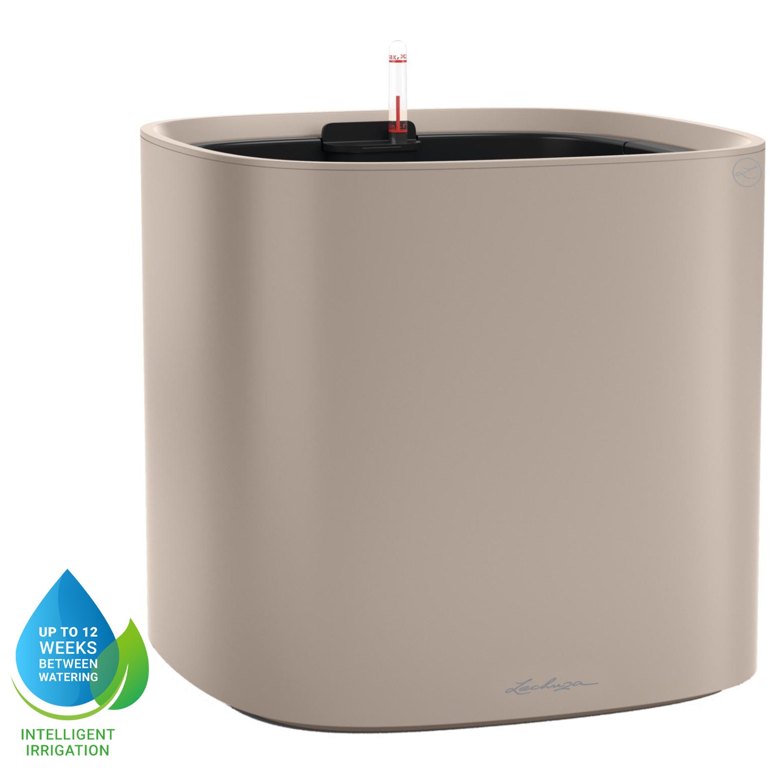 LECHUZA PILA Color Square Poly Resin Self-watering Planter