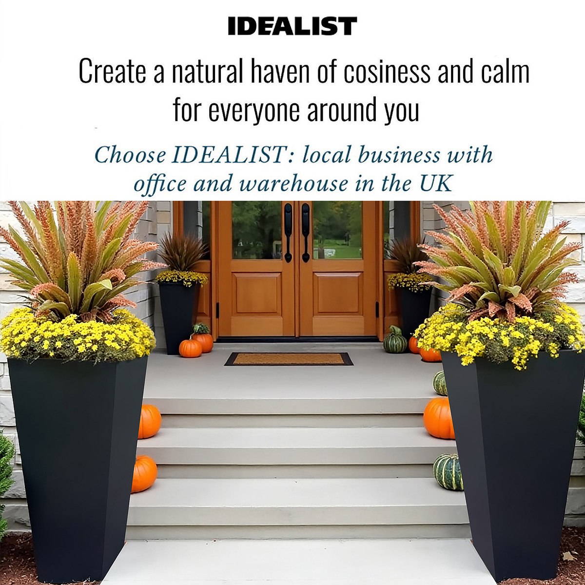 IDEALIST Lite Tall Tapered Contemporary Light Concrete Planter