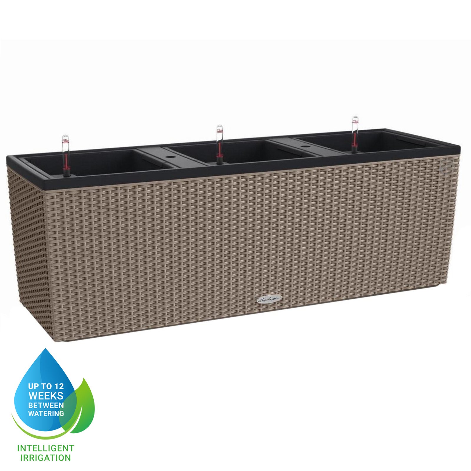 LECHUZA TRIO Cottage Trough Poly Resin Self-watering Planter