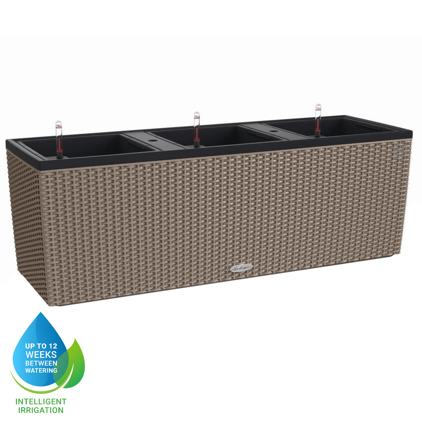 LECHUZA TRIO Cottage Trough Poly Resin Self-watering Planter
