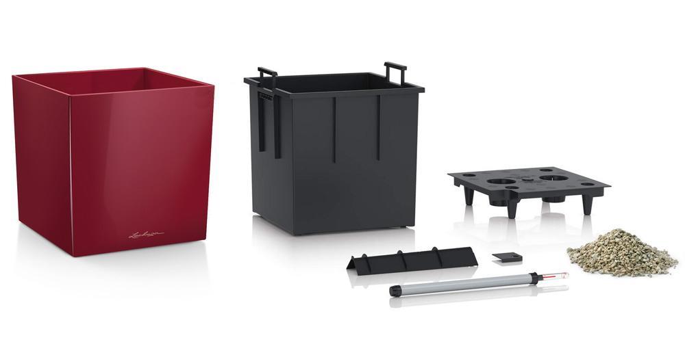 LECHUZA CUBE Square Poly Resin Self-watering Planter