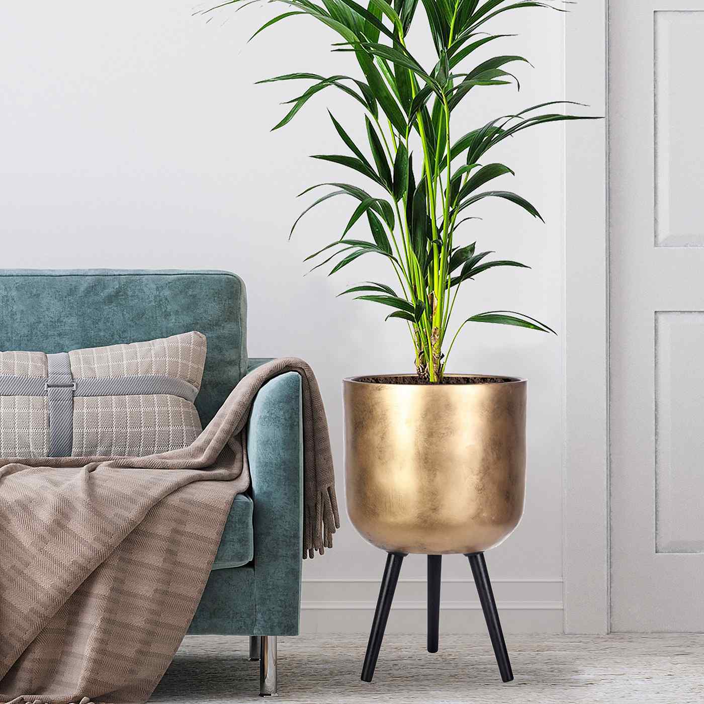 IDEALIST Lite Round Planter on Legs, Round Pot Plant Stand Indoor