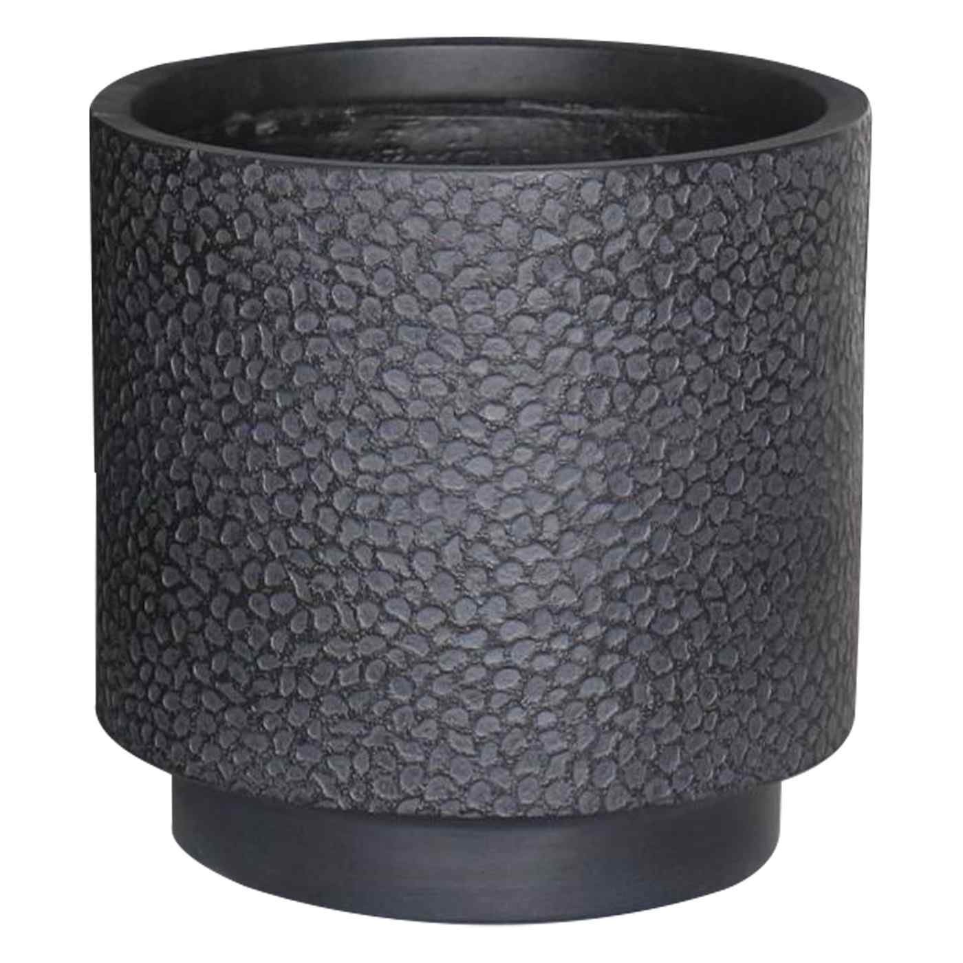 IDEALIST Lite Hammered Stone Cylinder Outdoor Planter