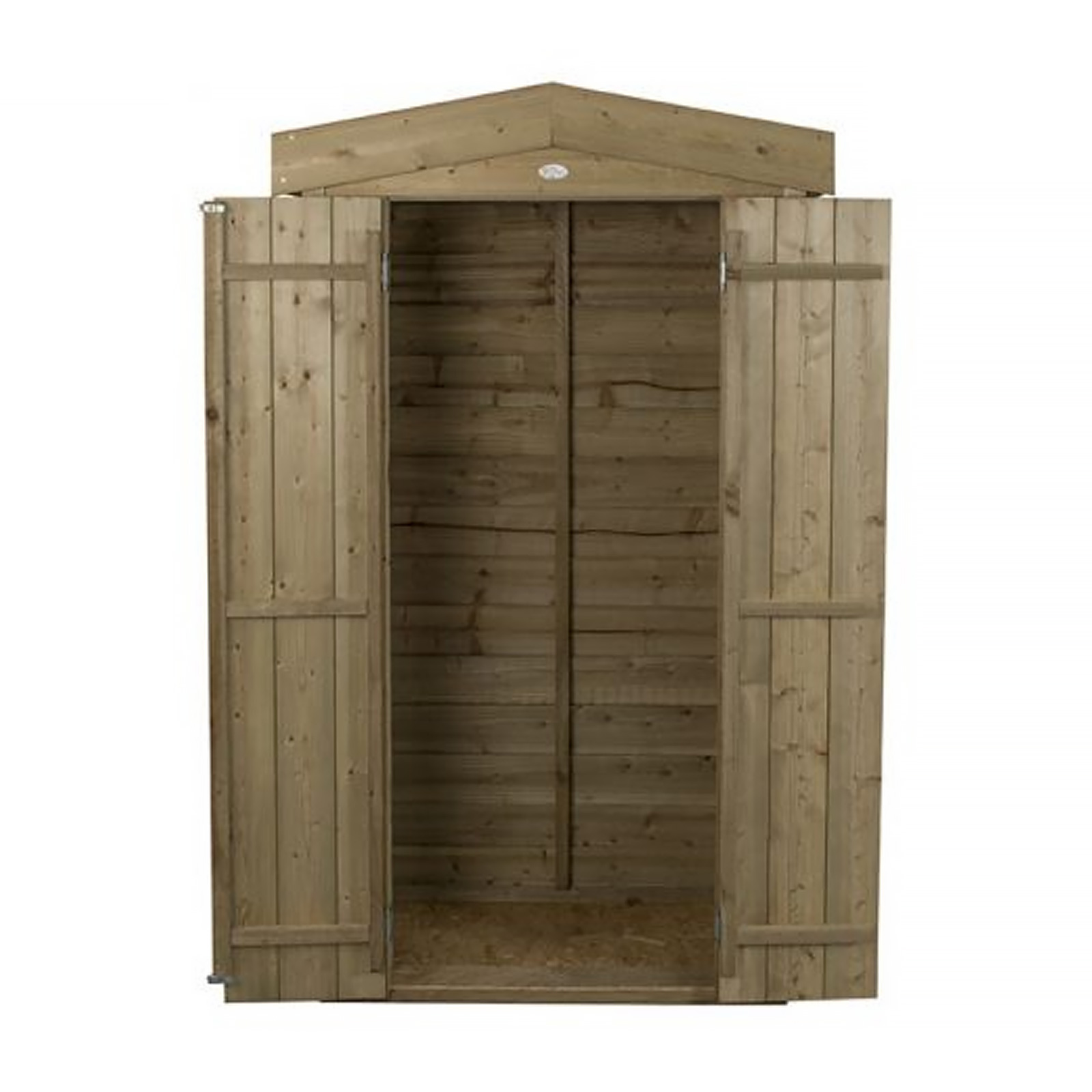 Installed Outdoor Pressure Treated Wooden Overlap Pent Tall Garden Store by Forest Garden