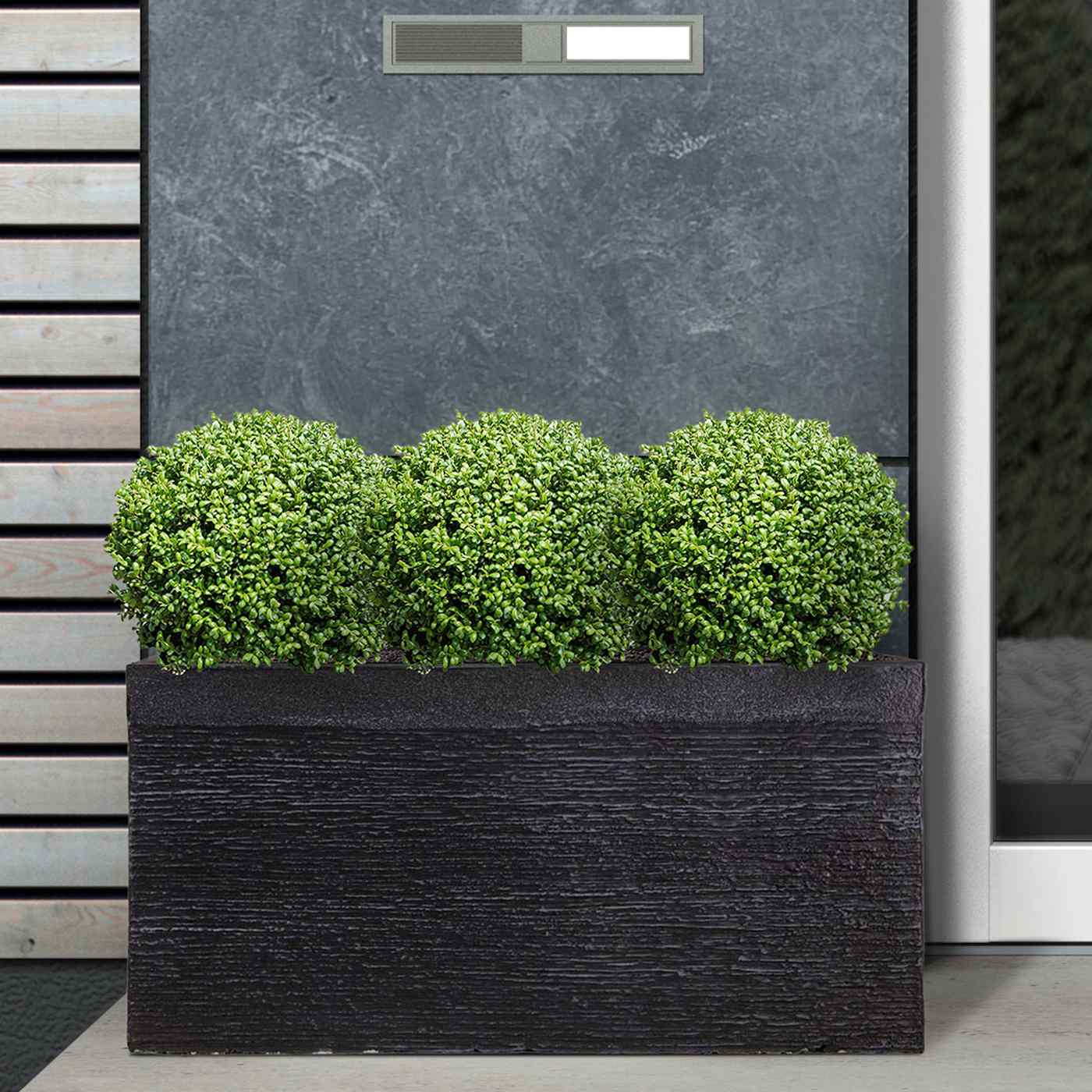 IDEALIST Lite Ribbed Light Concrete Trough Planter