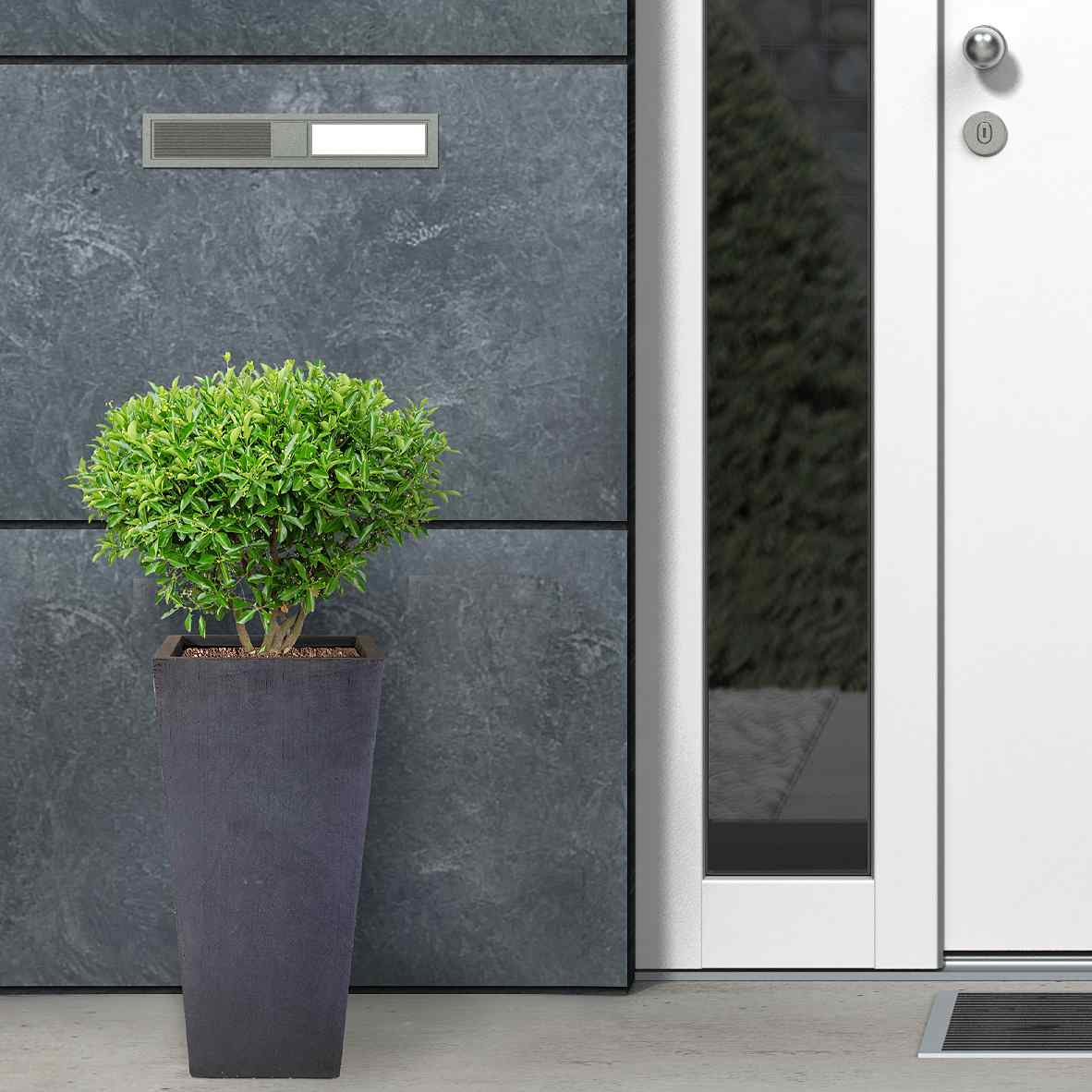IDEALIST Lite Tall Tapered Contemporary Light Concrete Planter Set