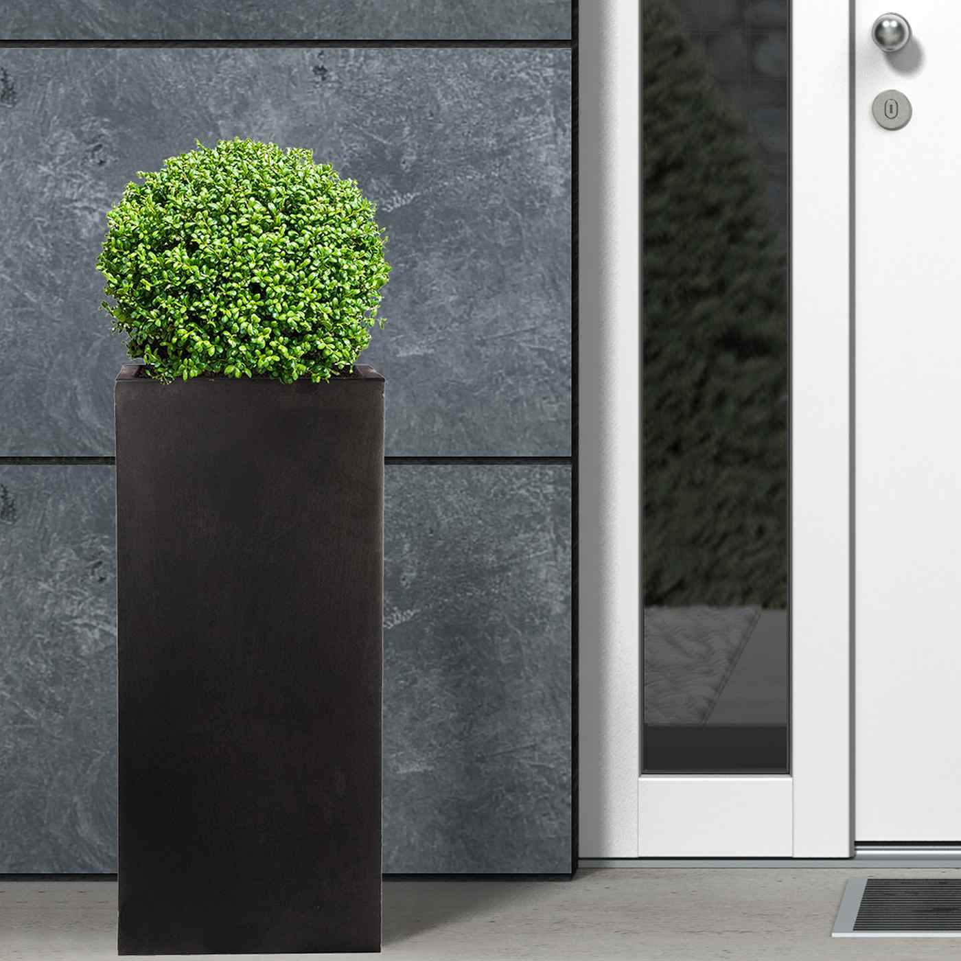 IDEALIST Lite Tall Square Contemporary Light Concrete Planter Set