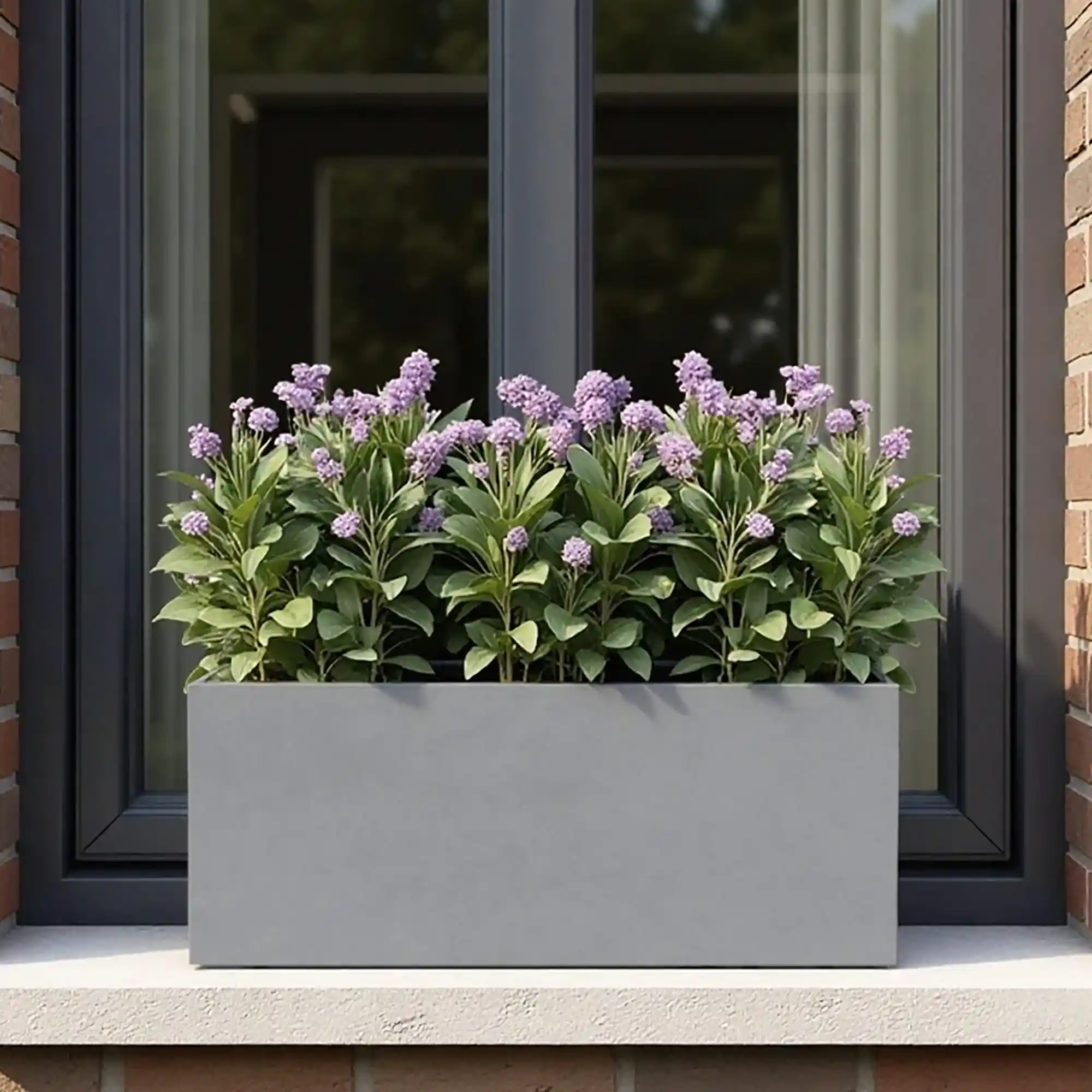 IDEALIST Lite Contemporary Light Concrete Trough Planter