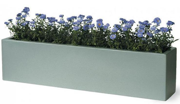Geo Window Flower Box Fiberglass Trough Aluminium Planter Pot In/Out