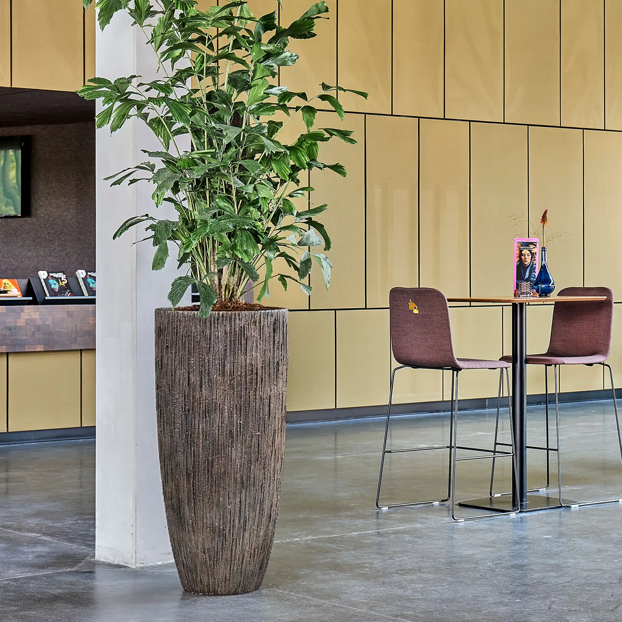 Luxe Lite Universe Waterfall Tall Bronze Large D33 H70 cm Indoor Planter,  60L - from 201.09 | Getpotted.com