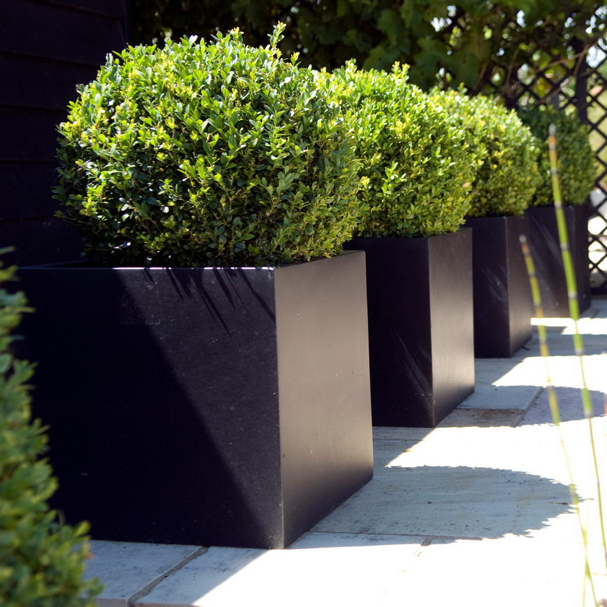 Square Fiberstone Contemporary Planter by Cadix Capi Lux