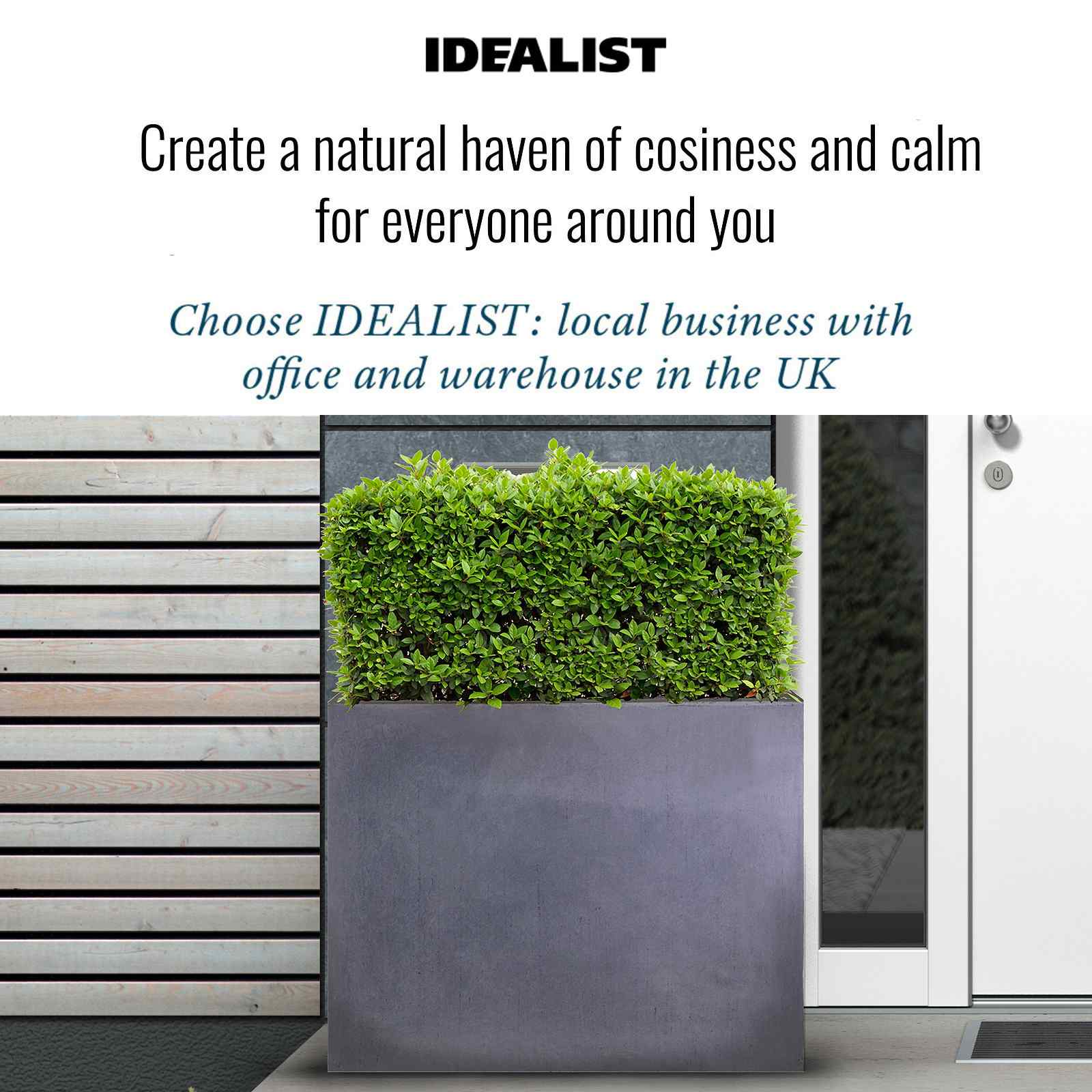 IDEALIST Lite Contemporary Light Concrete Trough Planter