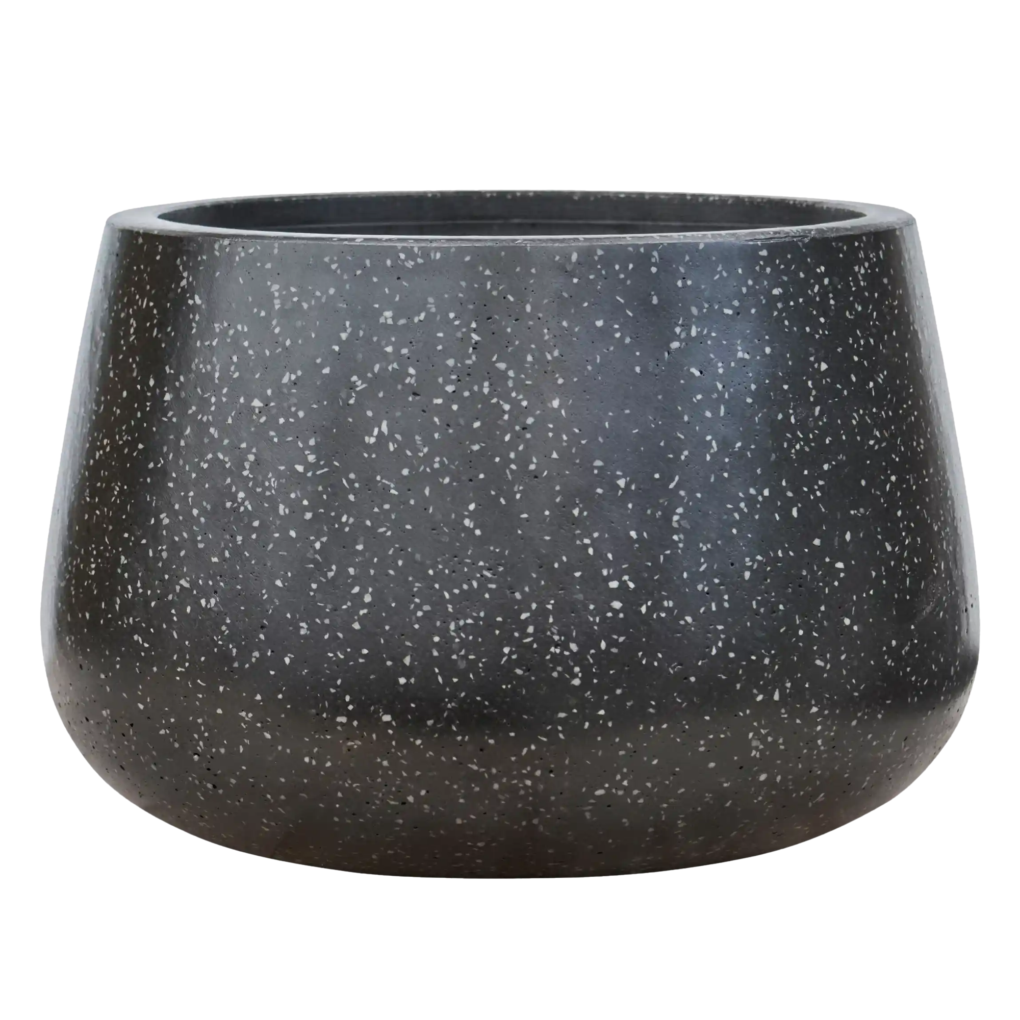 Terrazzo Fiberstone Planter | Low Indoor and Outdoor Plant Pot