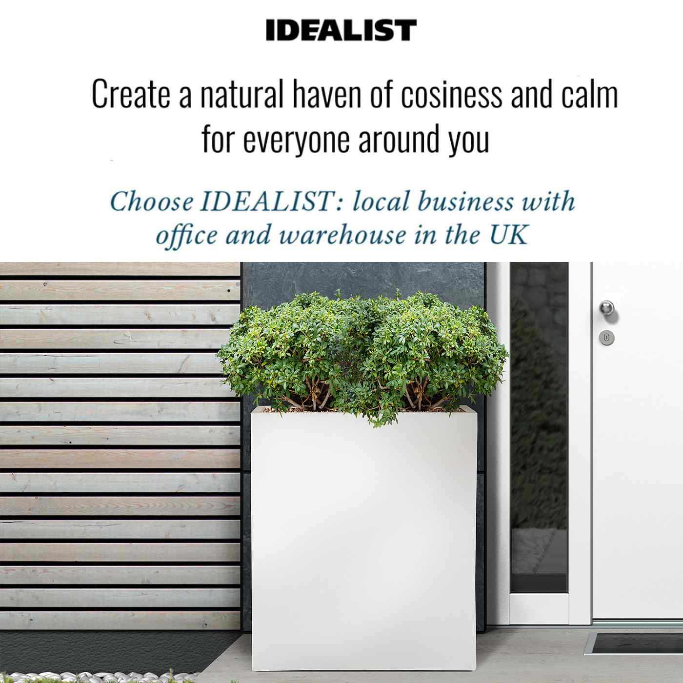 IDEALIST Lite Narrow Contemporary Light Concrete Trough Planter