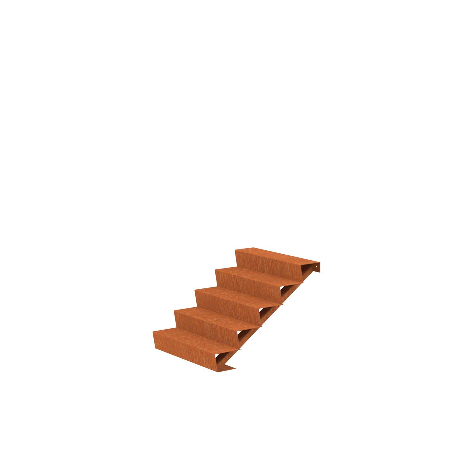 5 Steps Corten Steel Stair