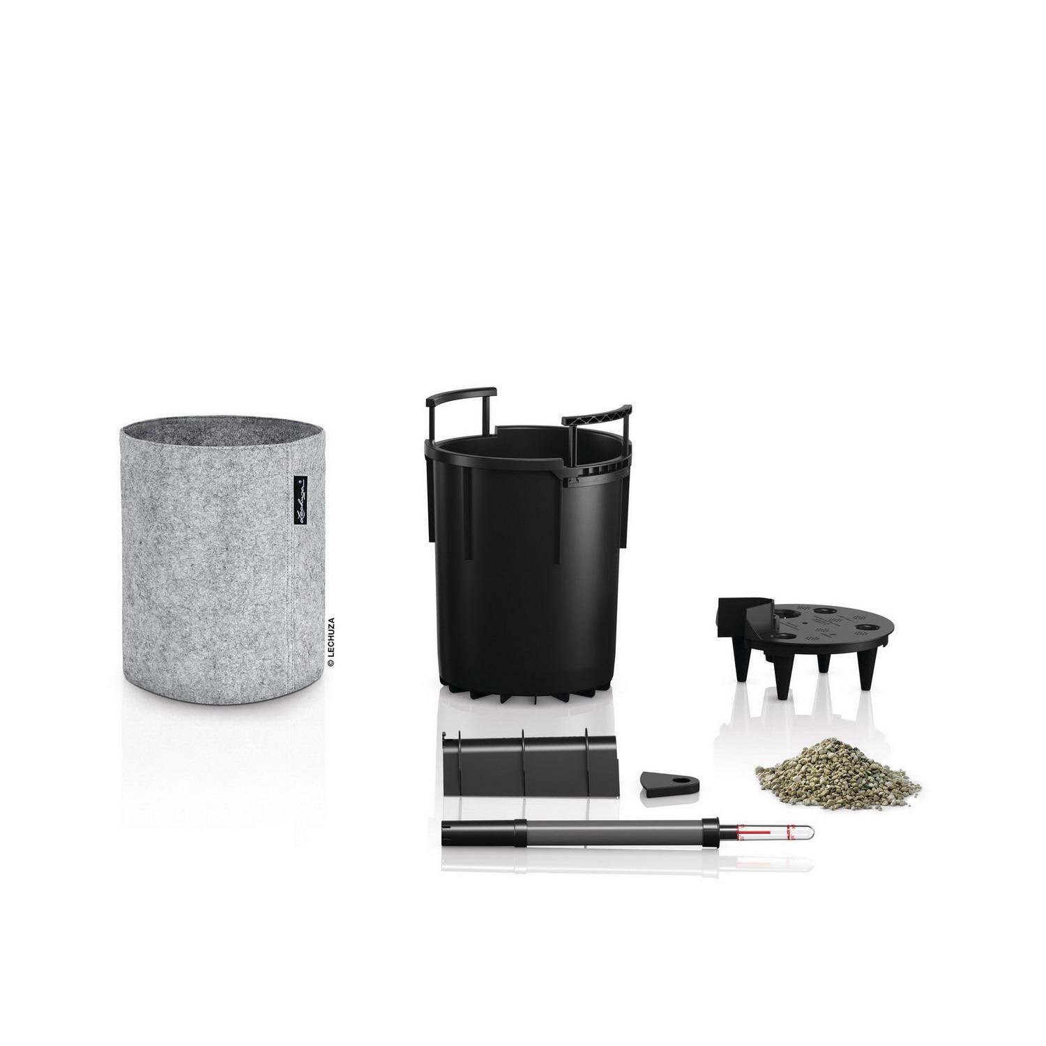 LECHUZA TRENDCOVER Round Self-watering Planter