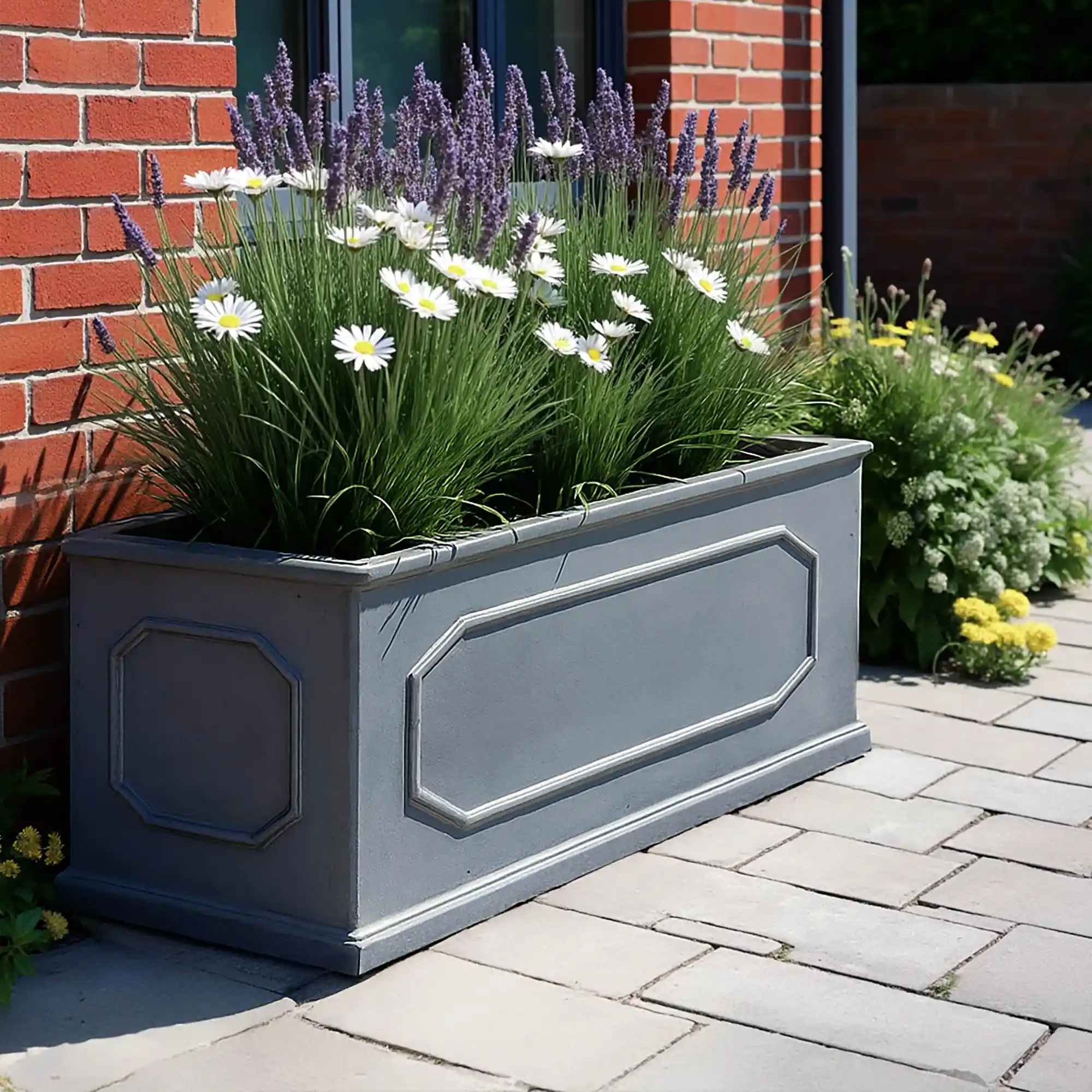 IDEALIST Lite Faux Lead Chelsea Light Concrete Through Planter