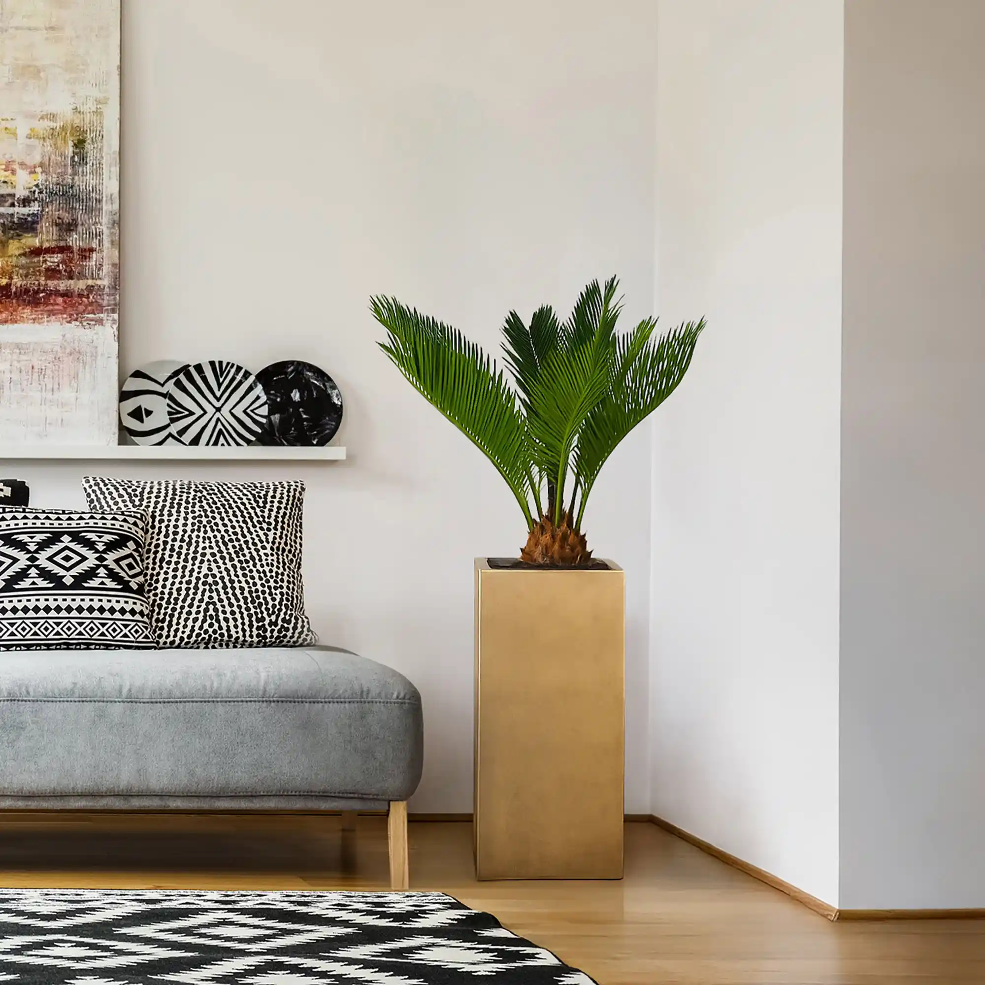 IDEALIST Lite Tall Square Metallic Indoor Planter