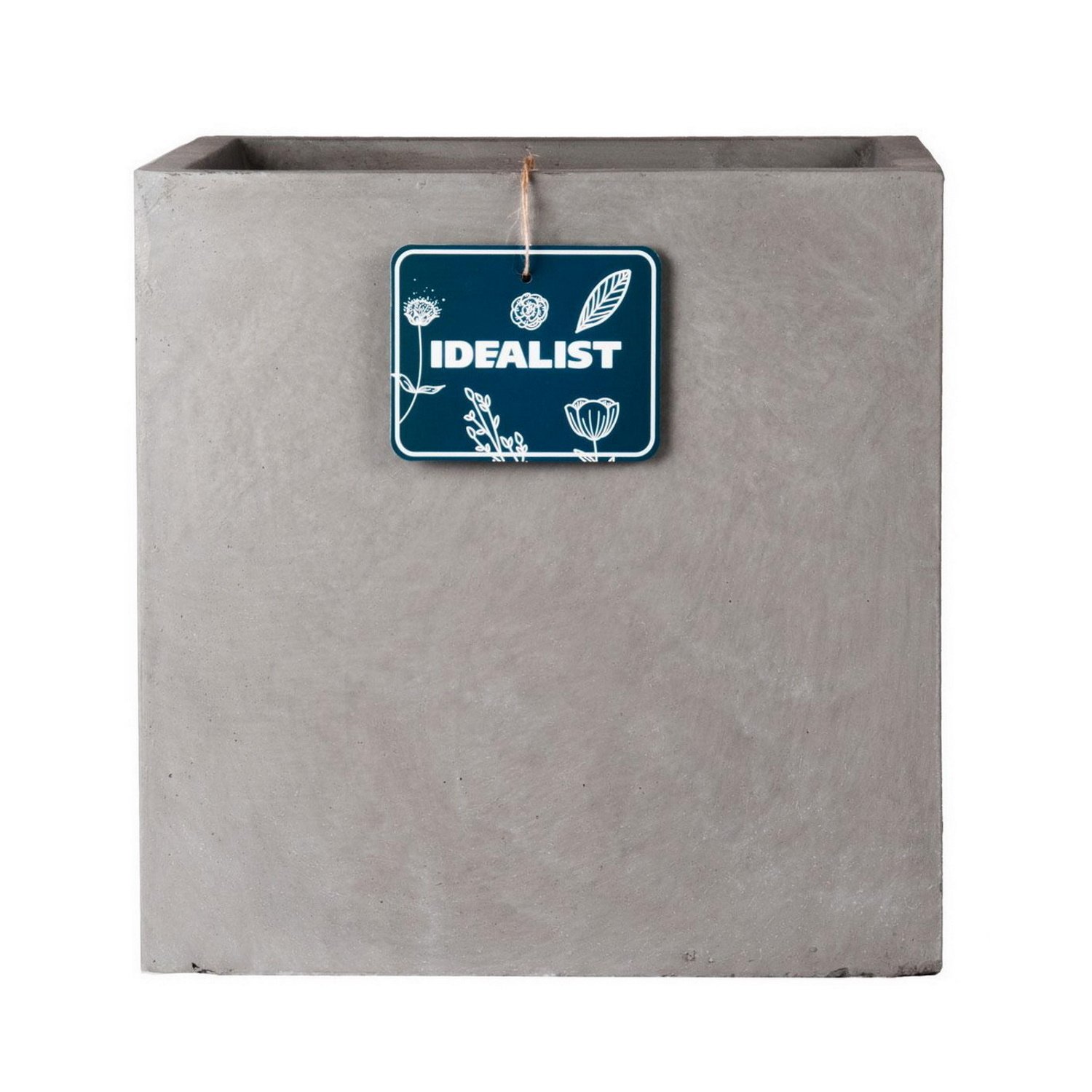 IDEALIST Lite Square Box Contemporary Light Concrete Planter
