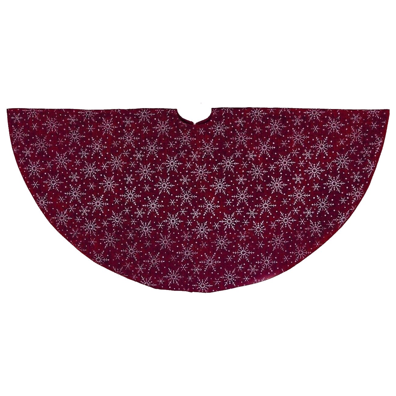 Christmas Tree Skirt with Snowflake Pattern
